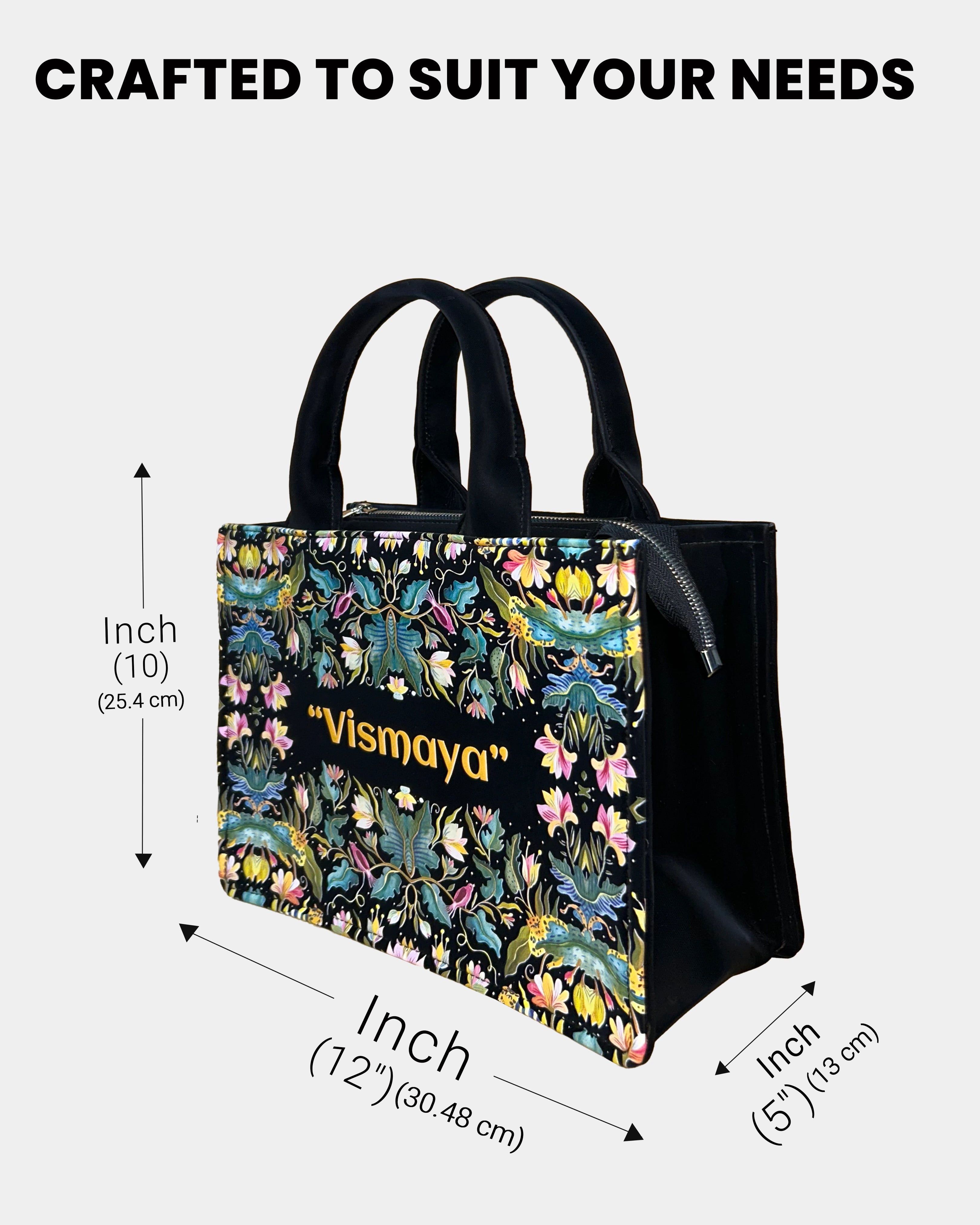 African Jungle Up Embossed Leather Personalized small Tote Bag