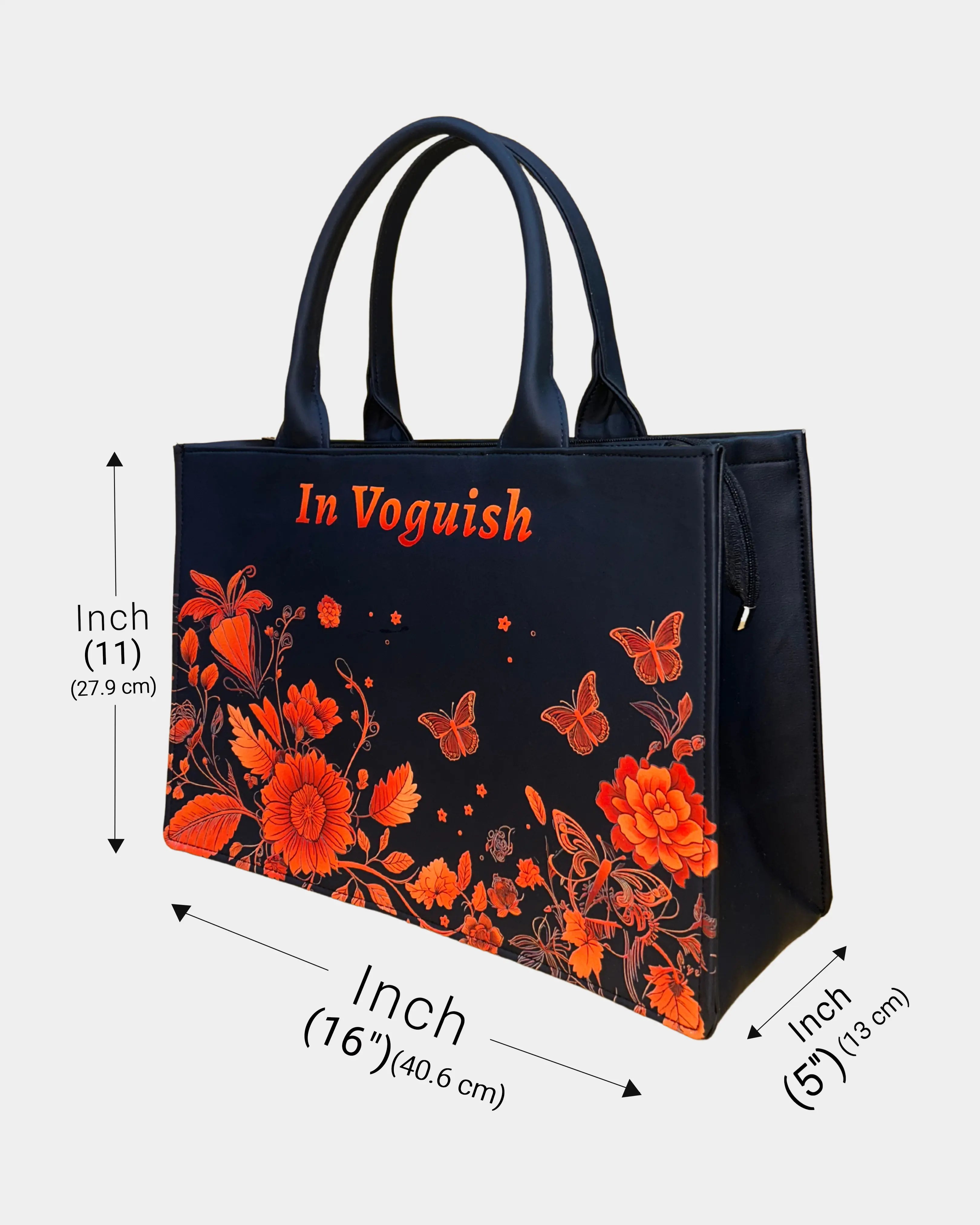 Floral Elegance Voguish Customized Tote Bag