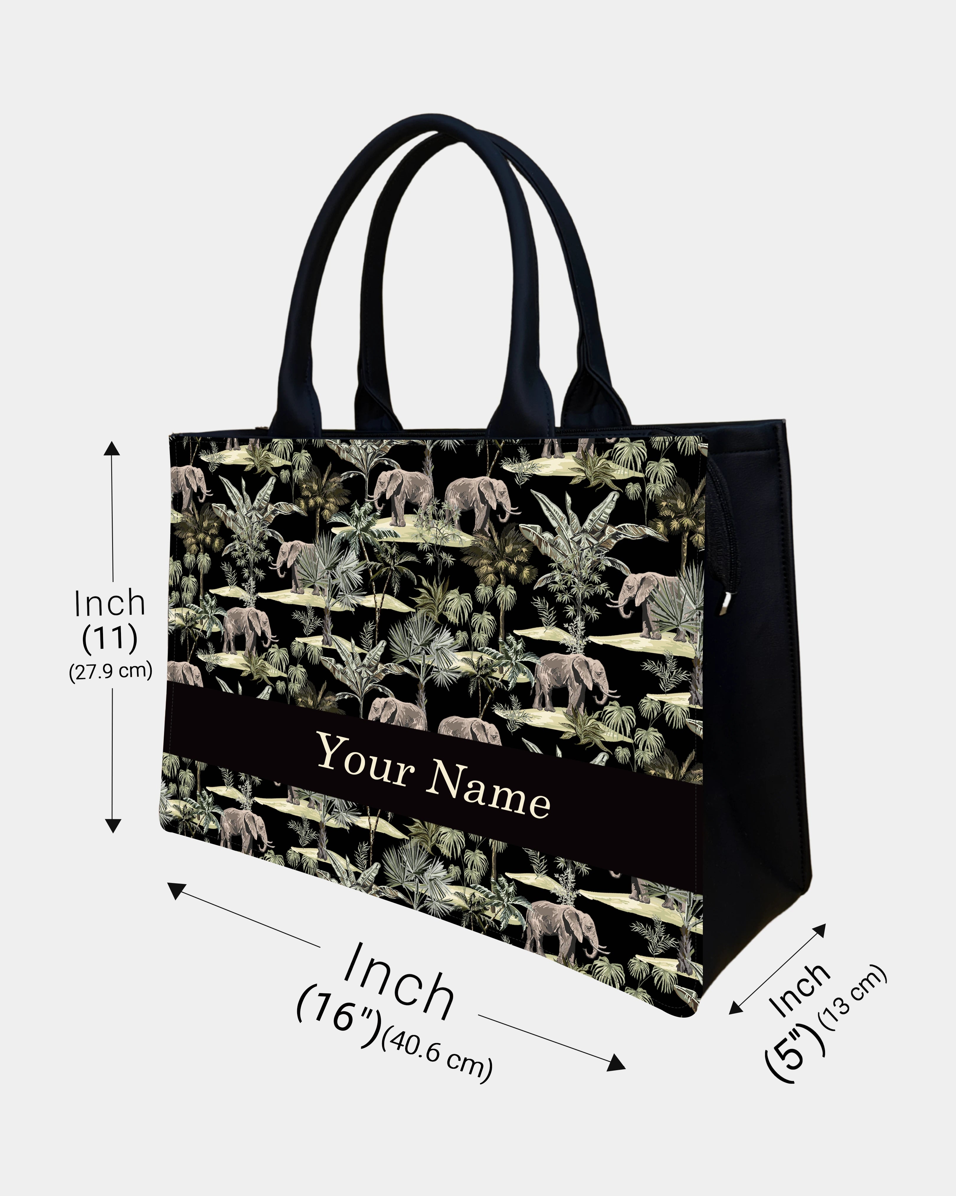 In Voguish Safari Luxe Customized Tote Bag