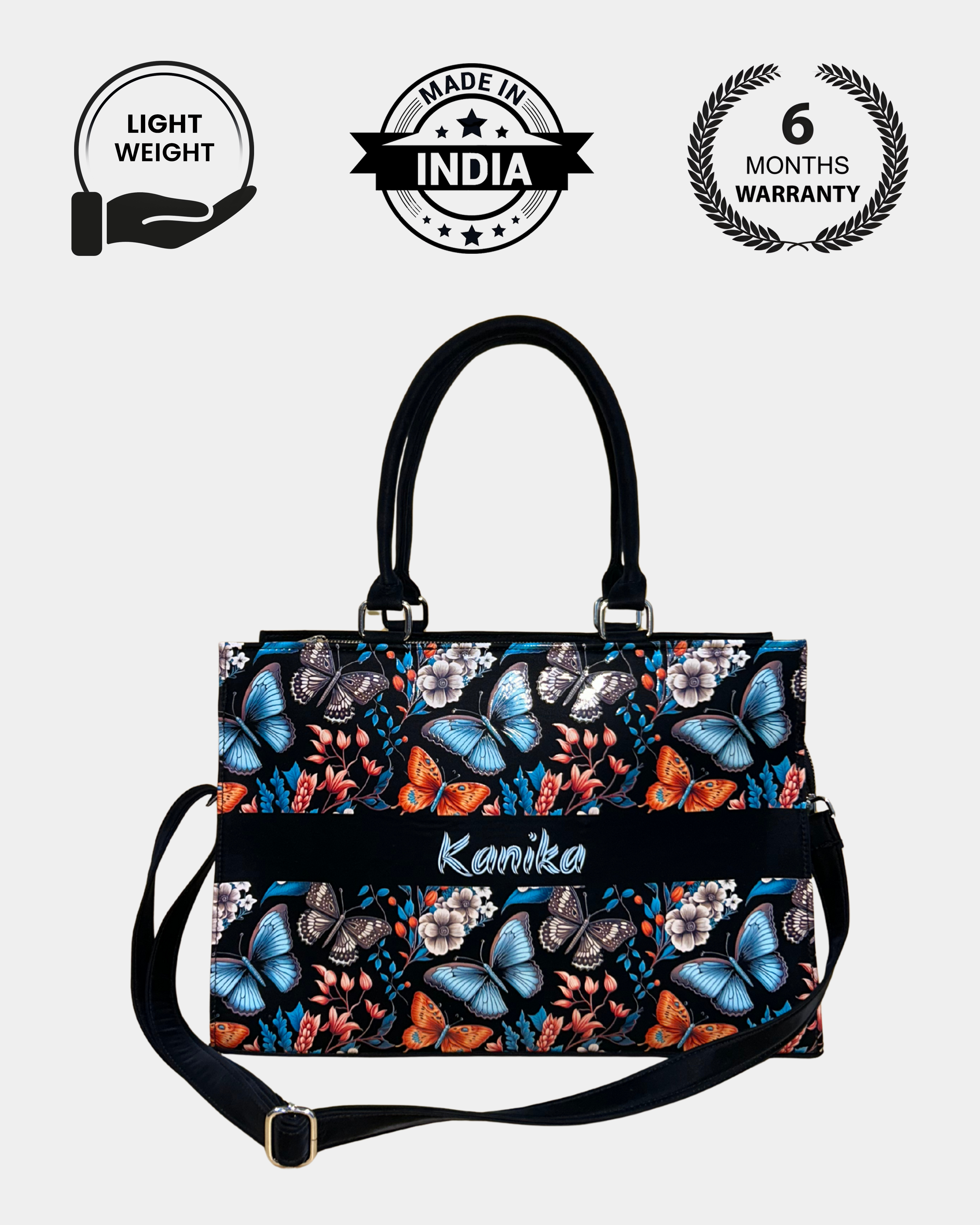 Butterfly Blossom Voguish Customized Tote Bag