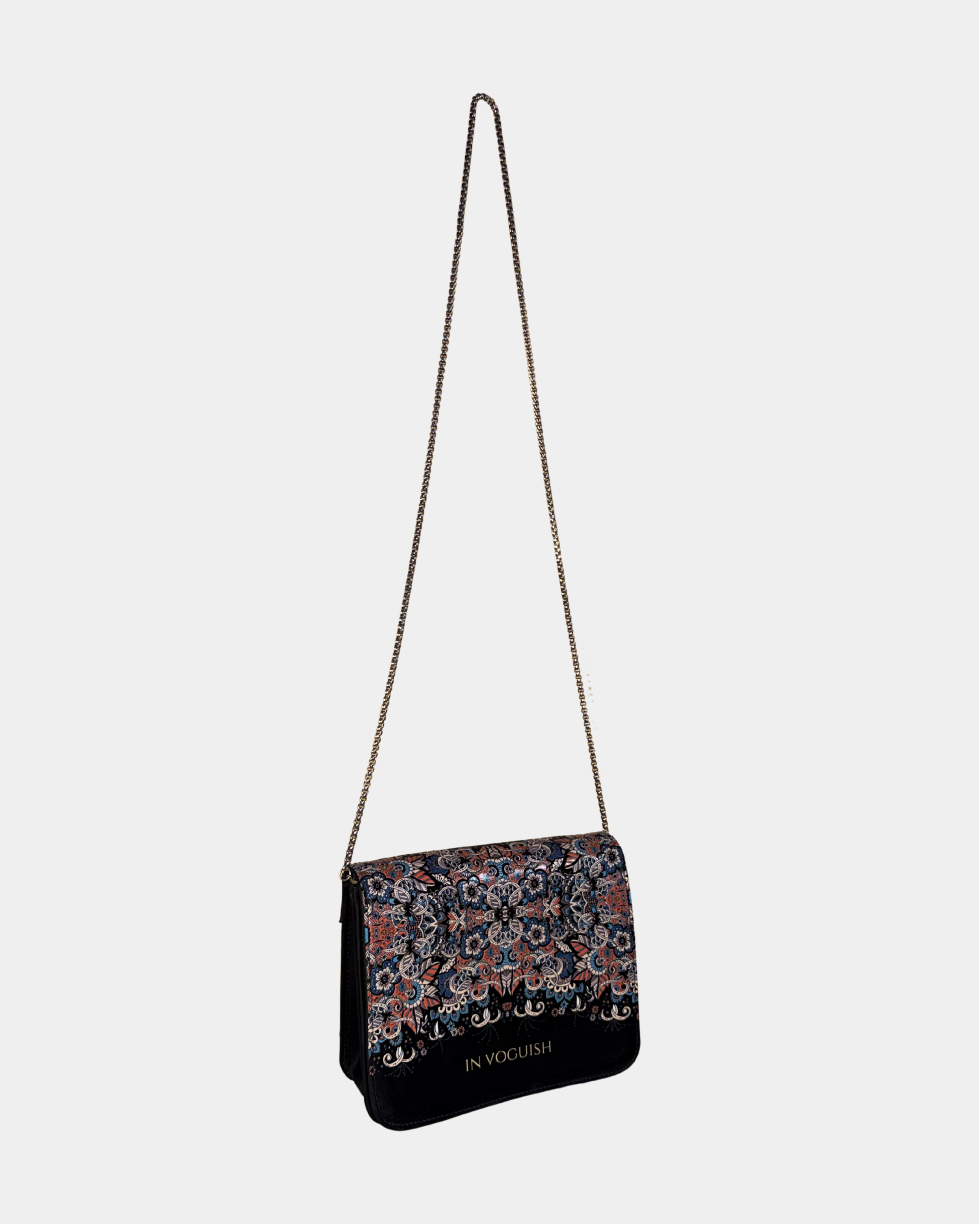 Premium Edition | IN VOGUISH SwitchStyle Customized Sling Bag β Interchangeable Flap | Z Black 3D Embossed Design