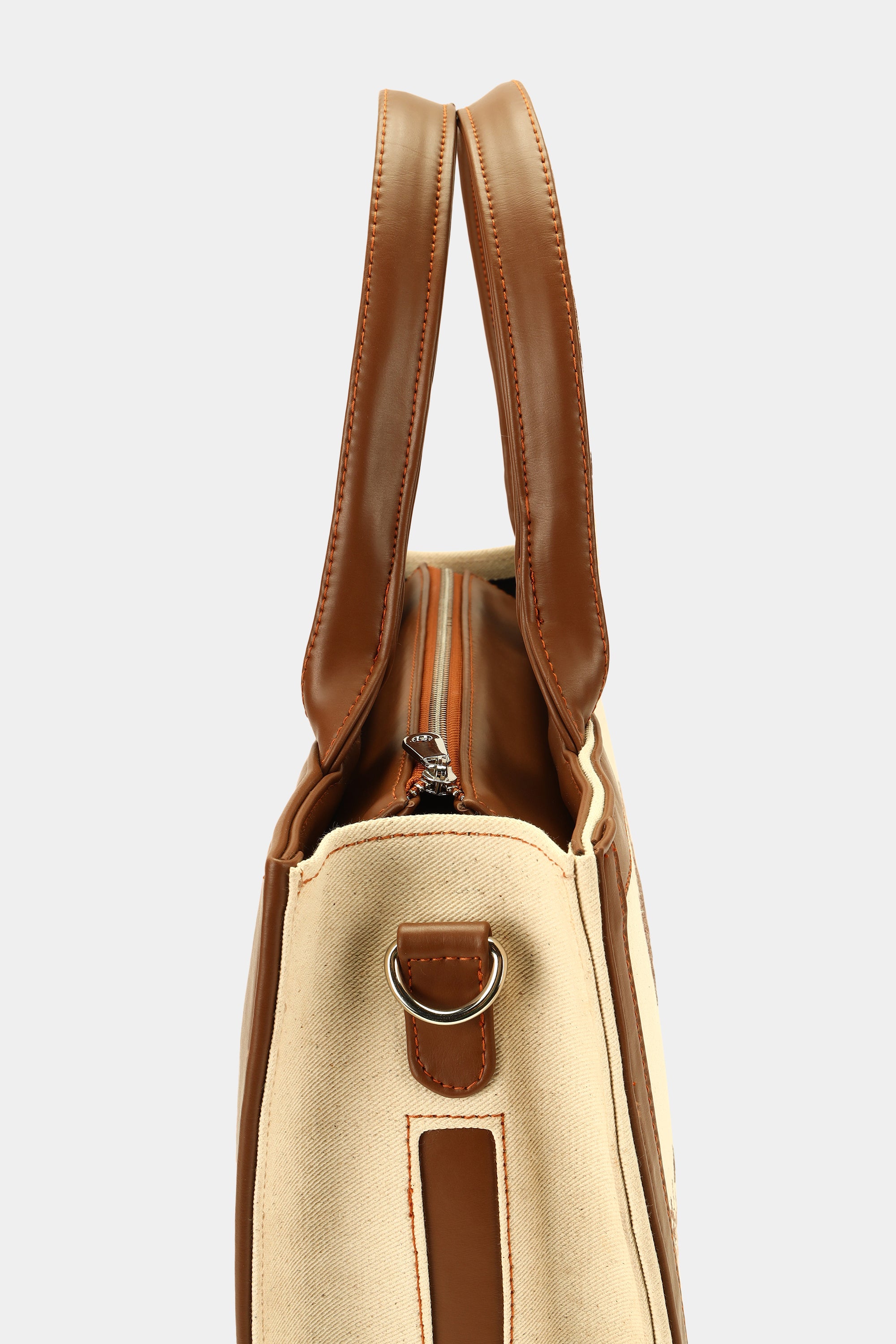 Floral Symphony Voguish Embroidered Tote Bag