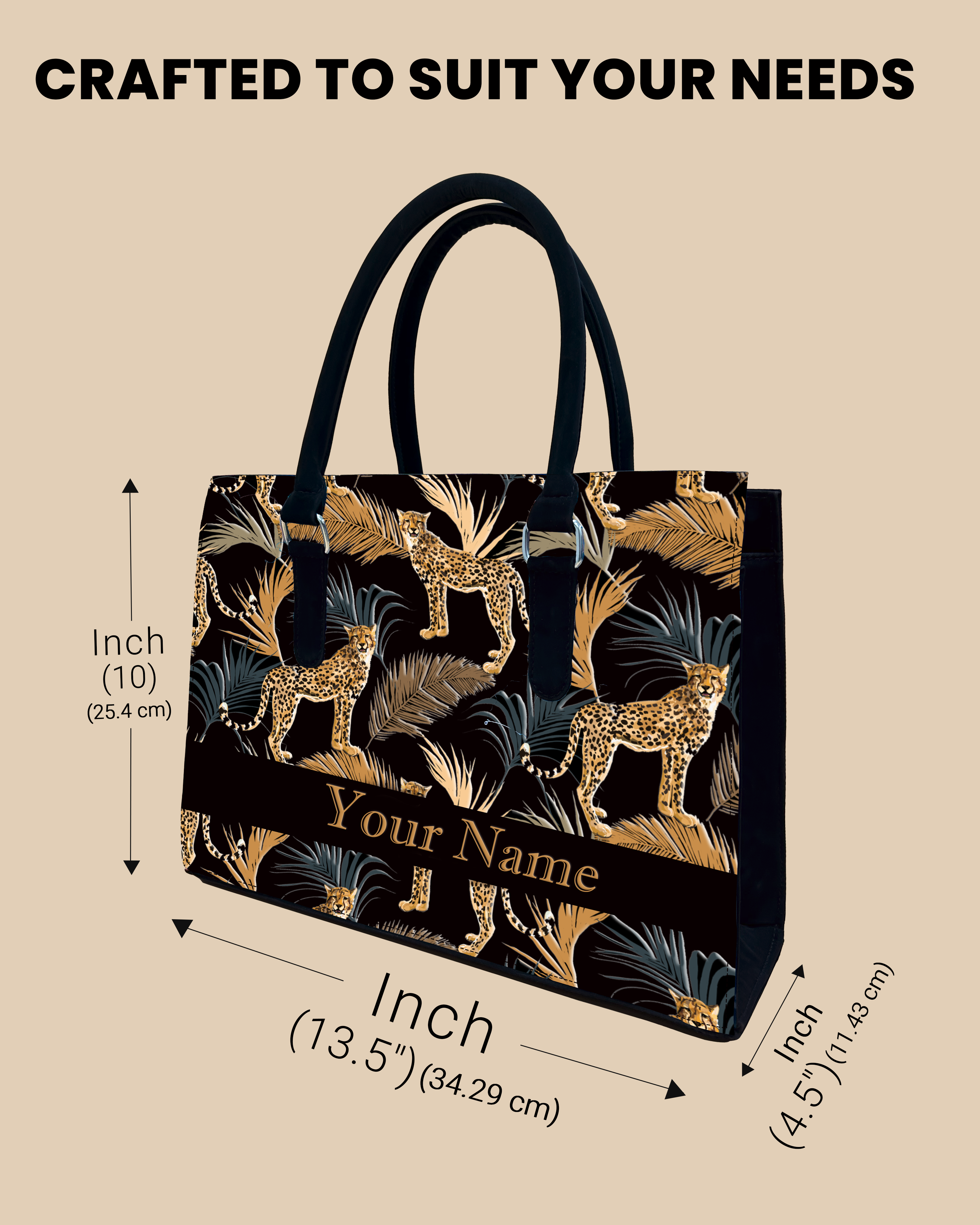 Marine Pattern Background And Leopard Palms Designer Sling Tote