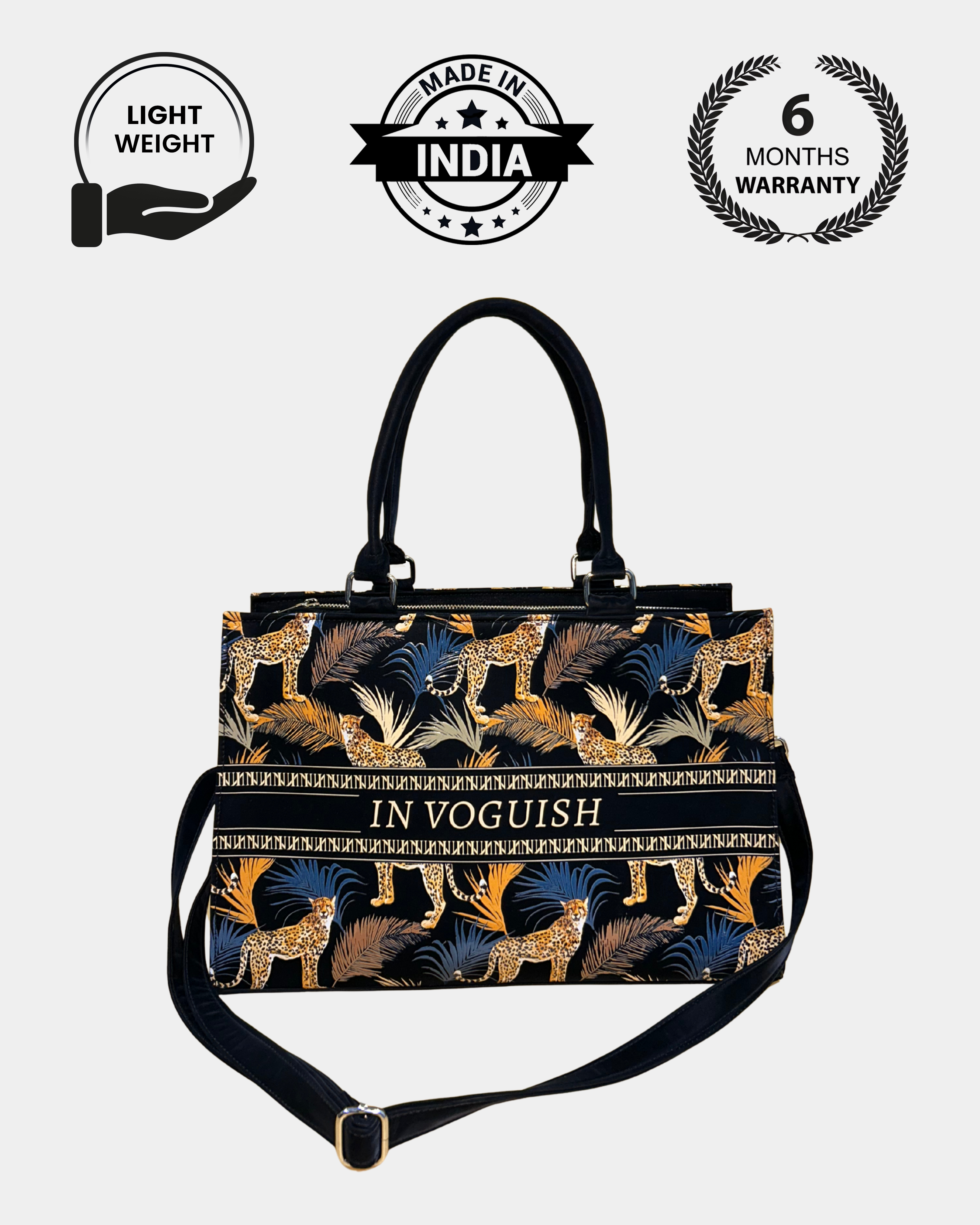 Leopard Luxe Voguish Customized Tote Bag