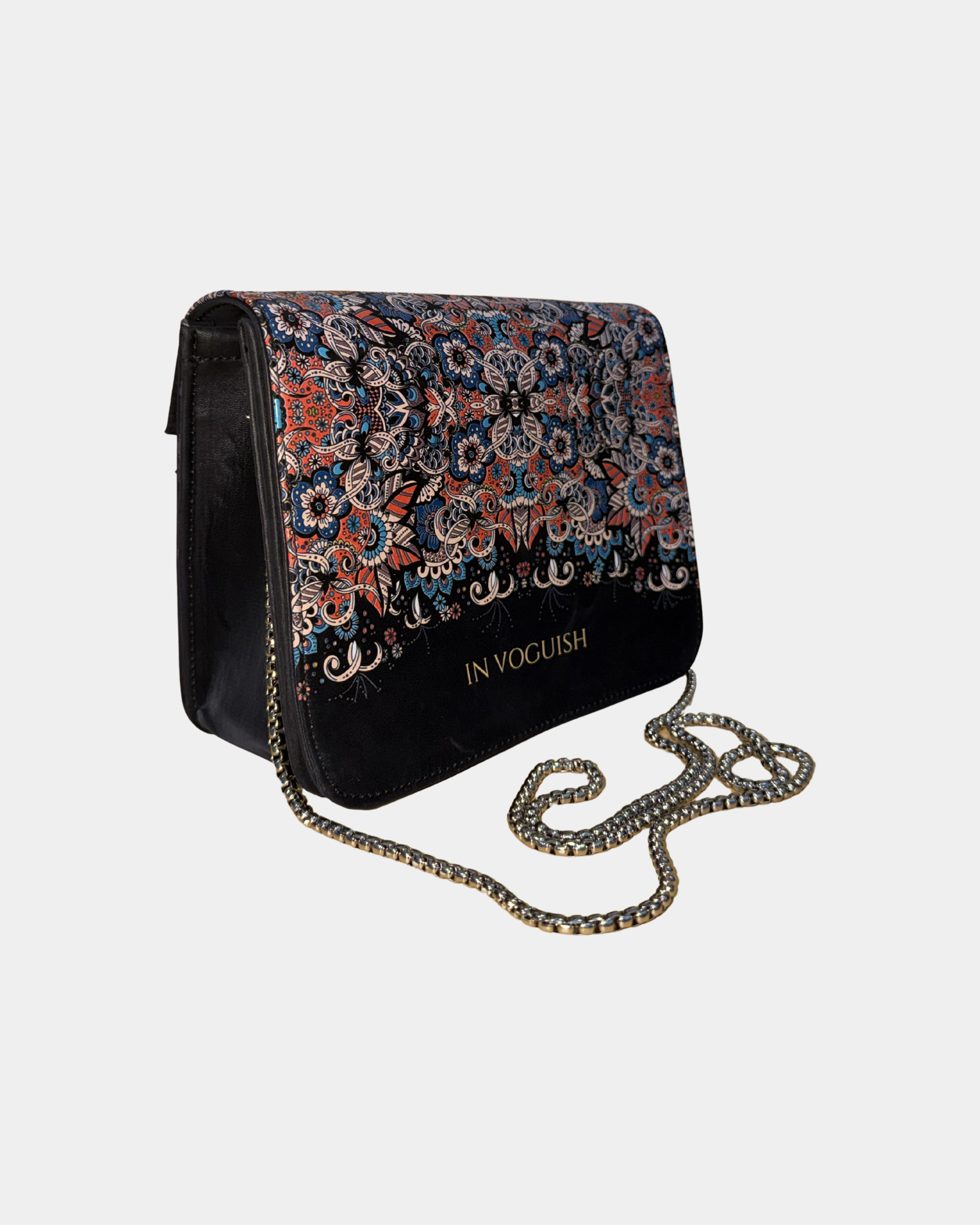 Premium Edition | IN VOGUISH SwitchStyle Customized Sling Bag β Interchangeable Flap | Z Black 3D Embossed Design
