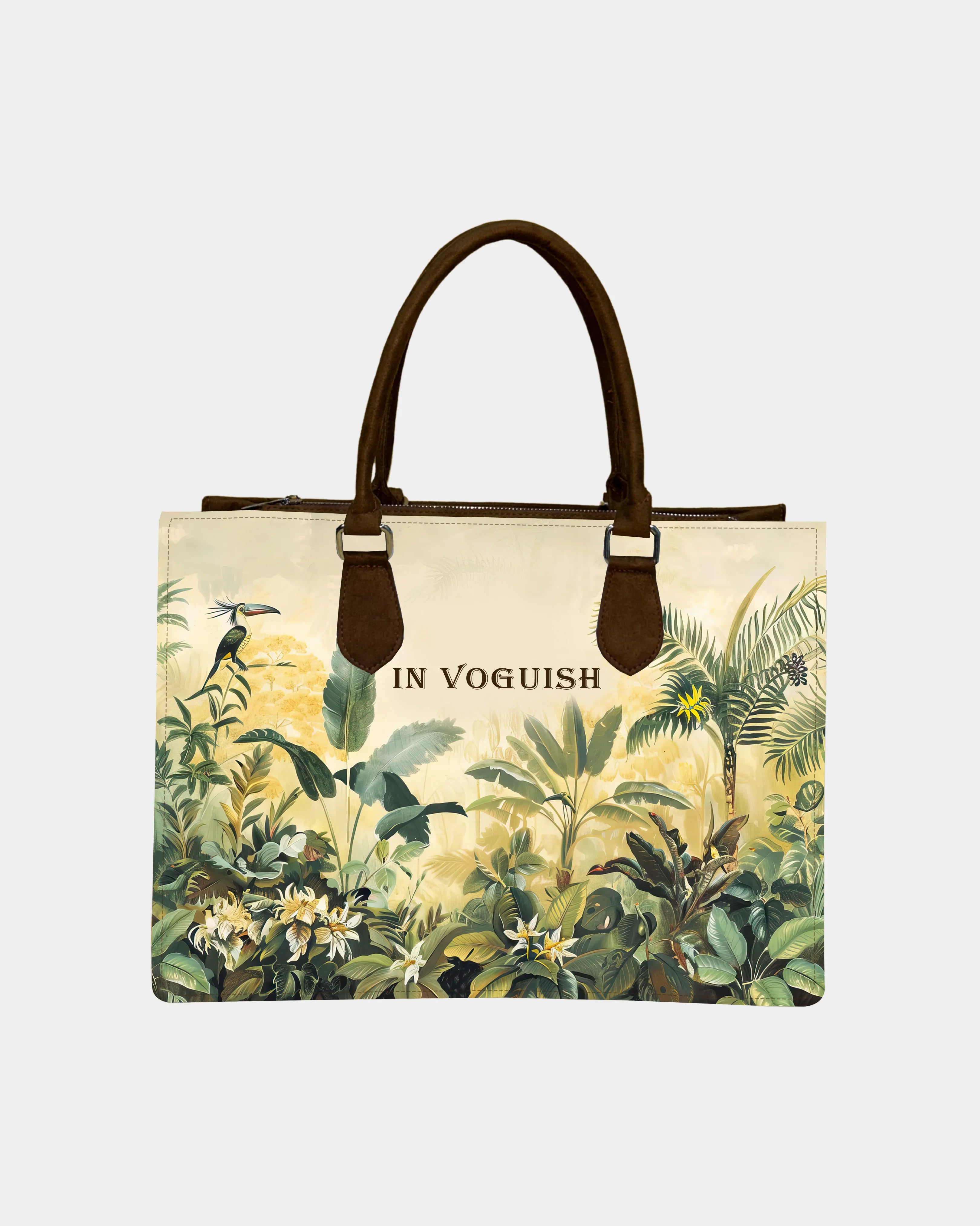 Tropical Paradise Forest Personalized Canvas Tote Bag