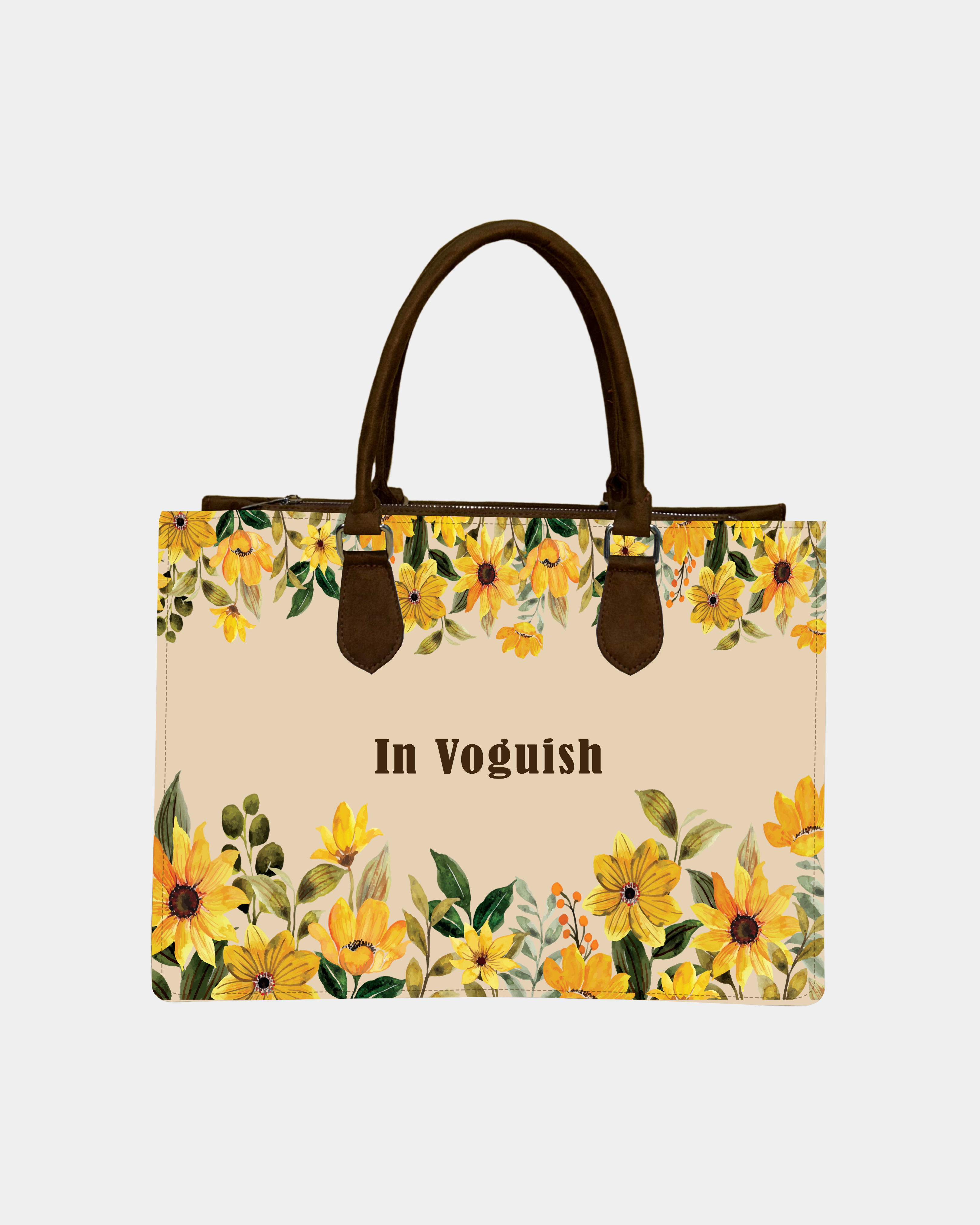 Sunlit Bloom Personalized Canvas Tote Bag