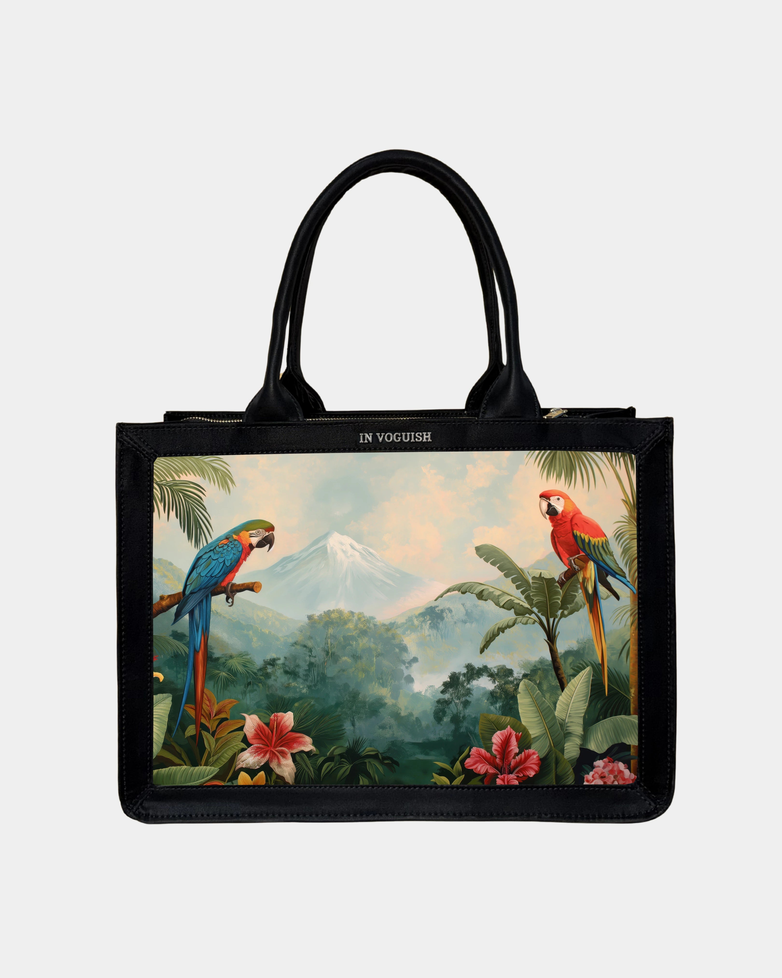 Voguish Tropical Paradise Luxe Tote Bag