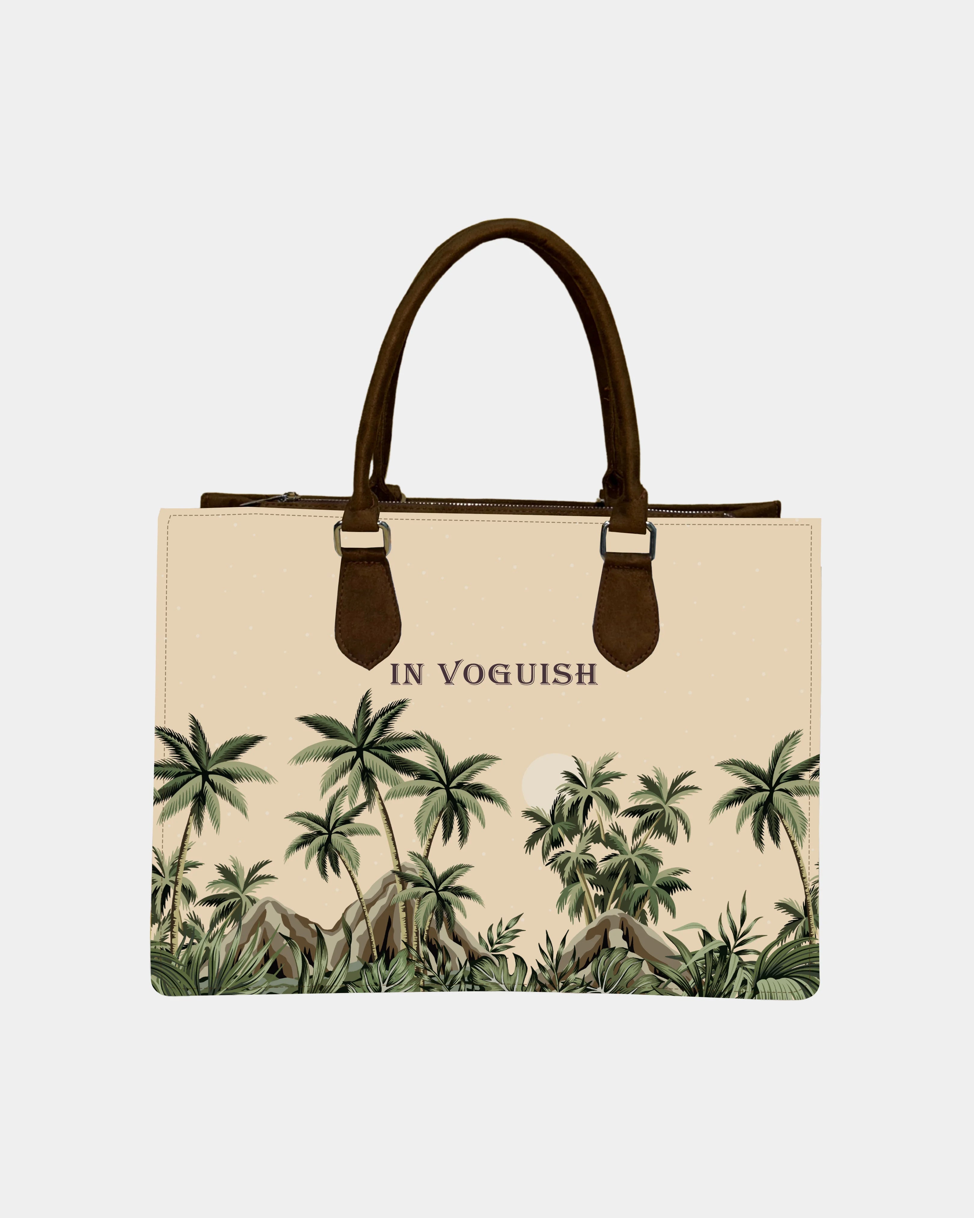 Tropical Escape Personalized Canvas Tote Bag