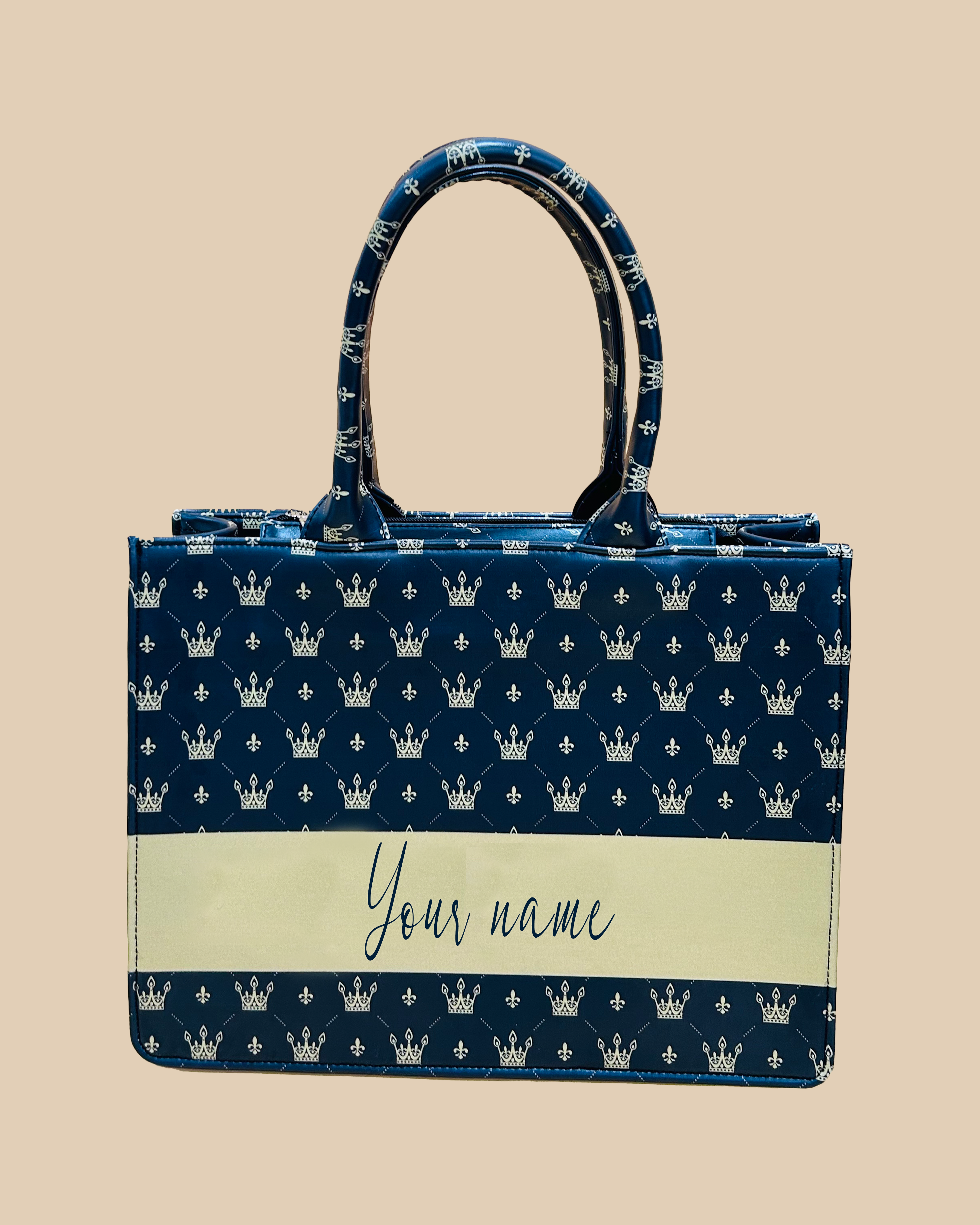 Customized Tote Bag Designed with Baby Prince Crown