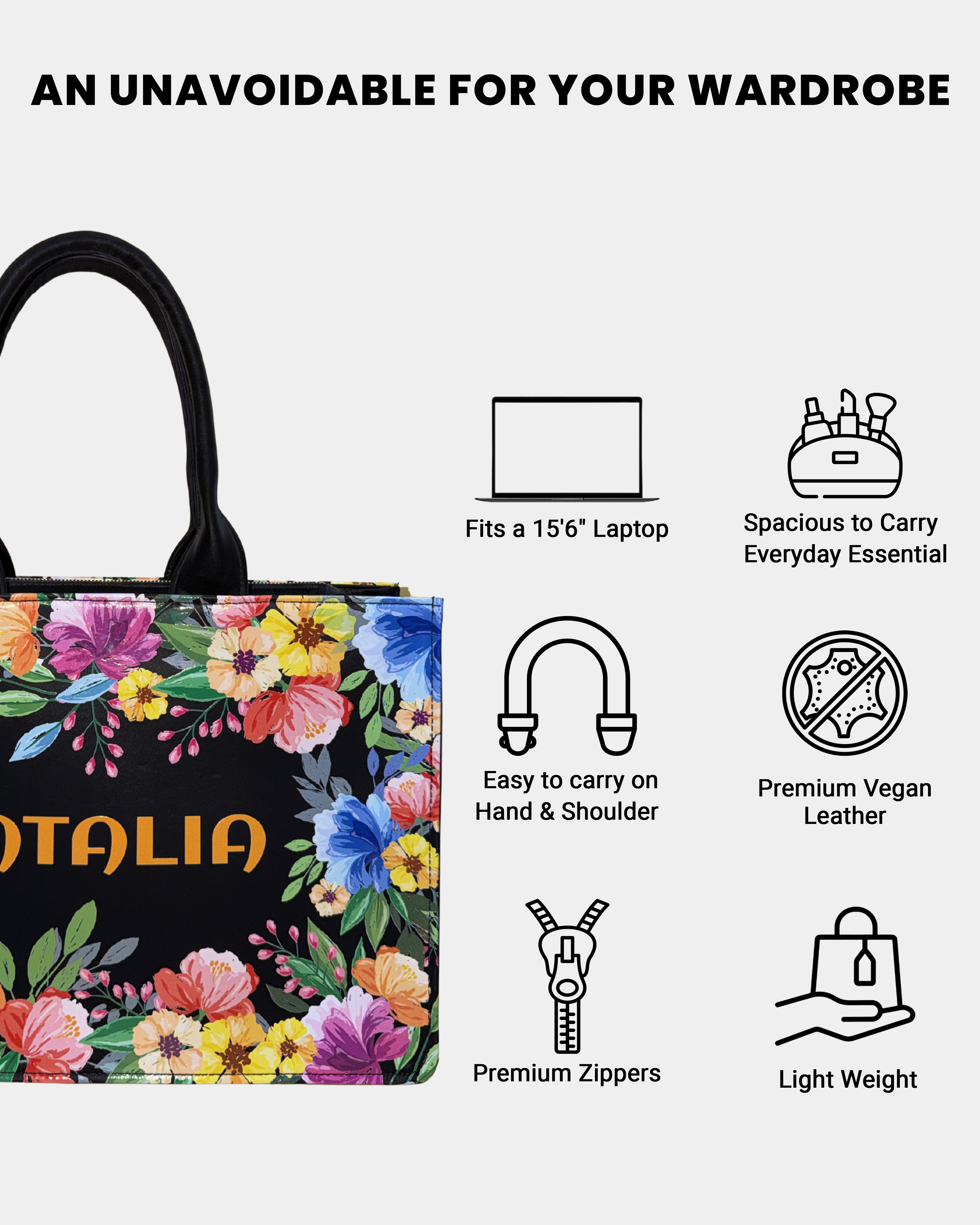 Floral Luxe Customized Tote Bag