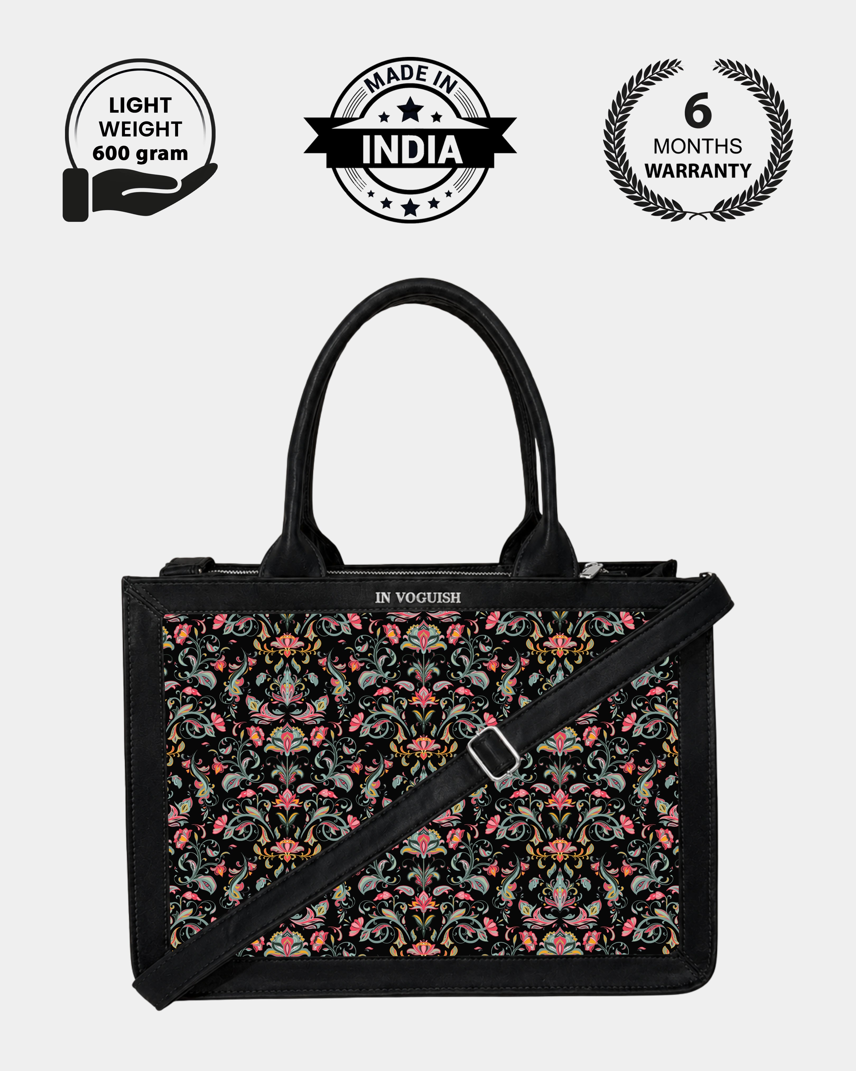 Voguish Heritage Bloom Luxe Tote Bag