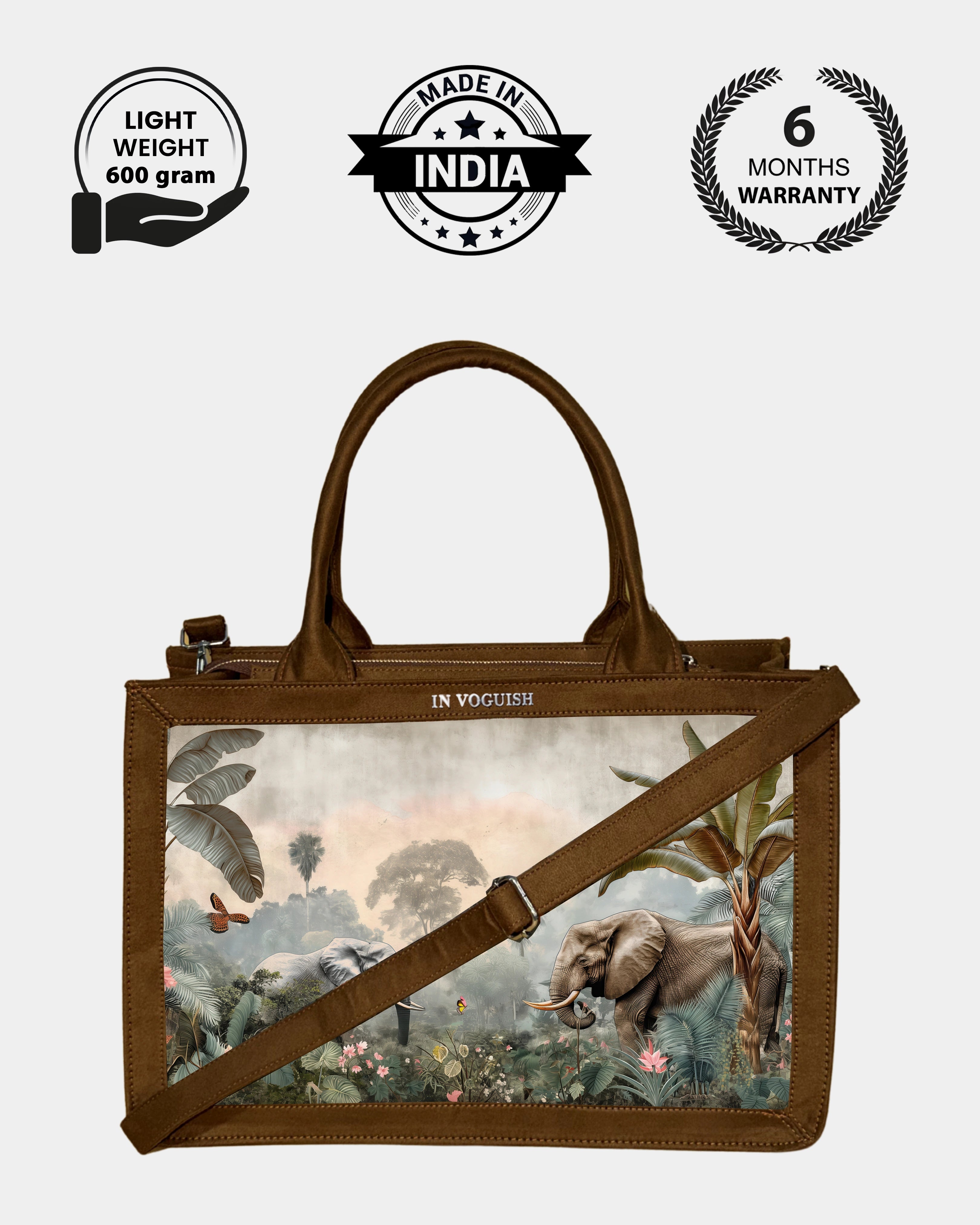 Voguish Wild Safari Luxe Canvas Tote Bag