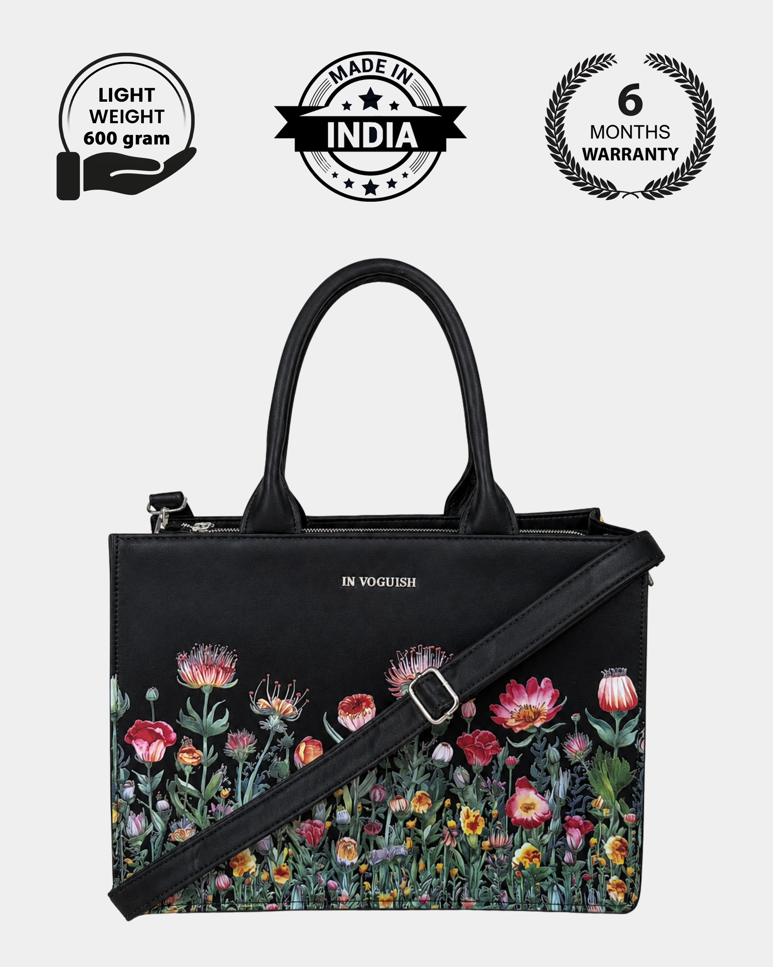 Voguish Wildflower Garden Luxe Tote Bag