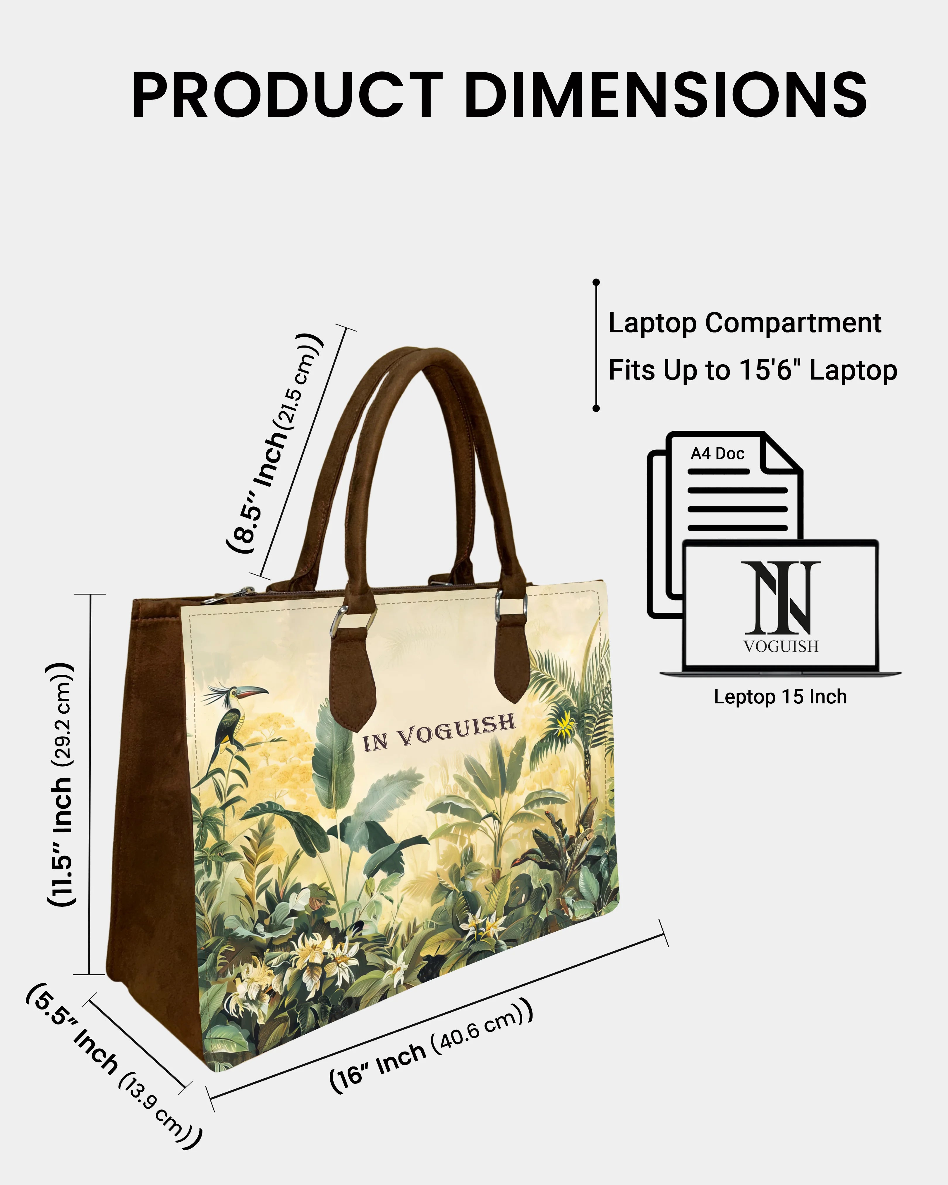 Tropical Paradise Forest Personalized Canvas Tote Bag
