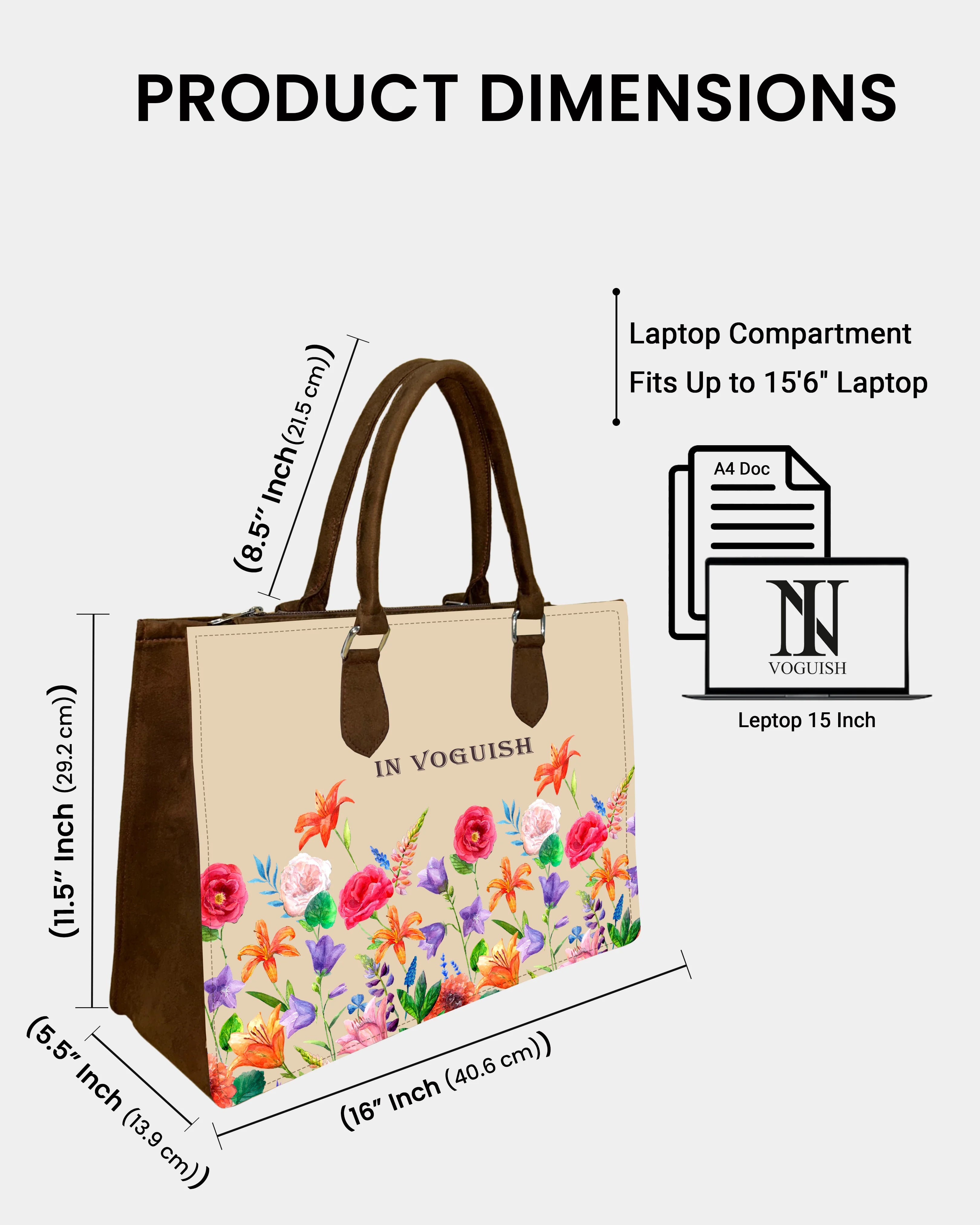 Blossom Boulevard Personalized Canvas Tote Bag