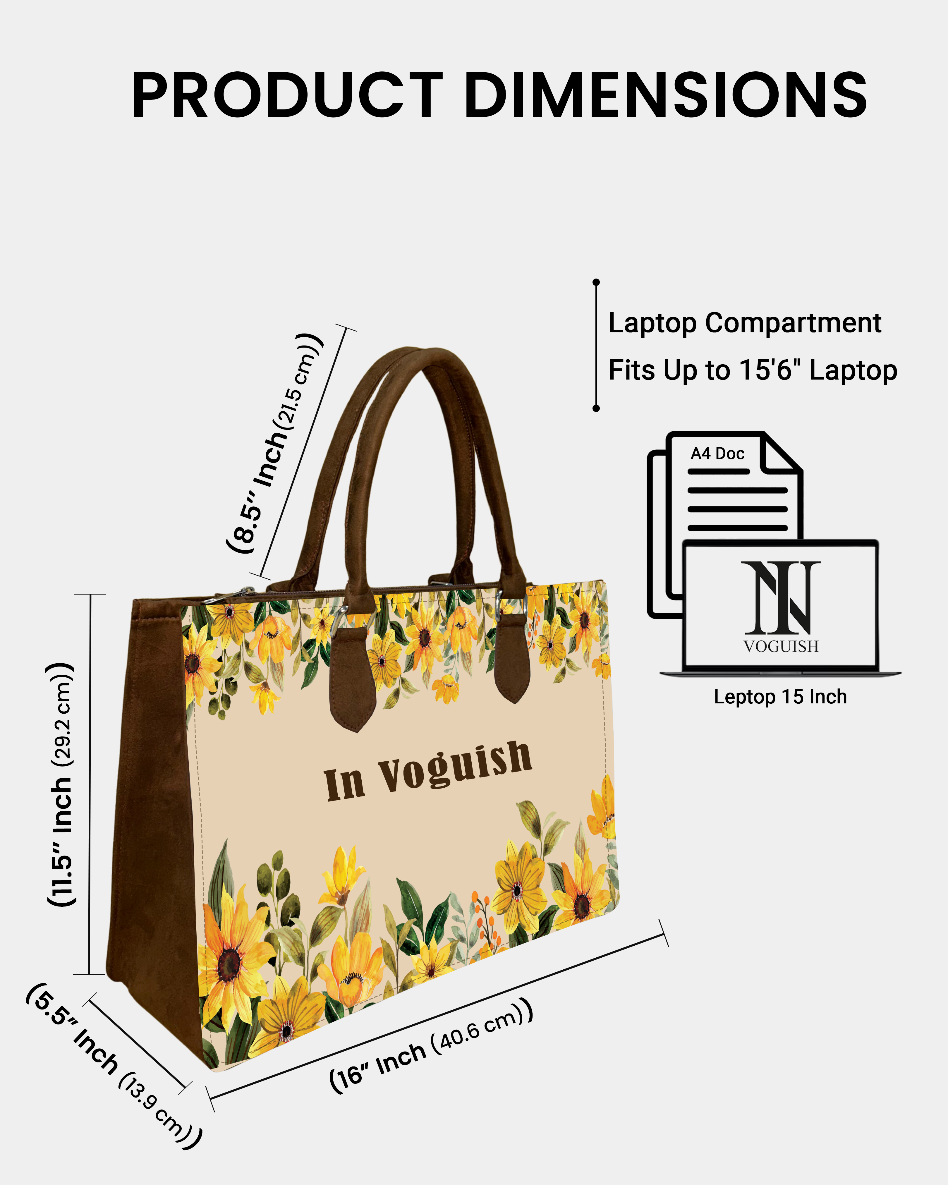 Sunlit Bloom Personalized Canvas Tote Bag