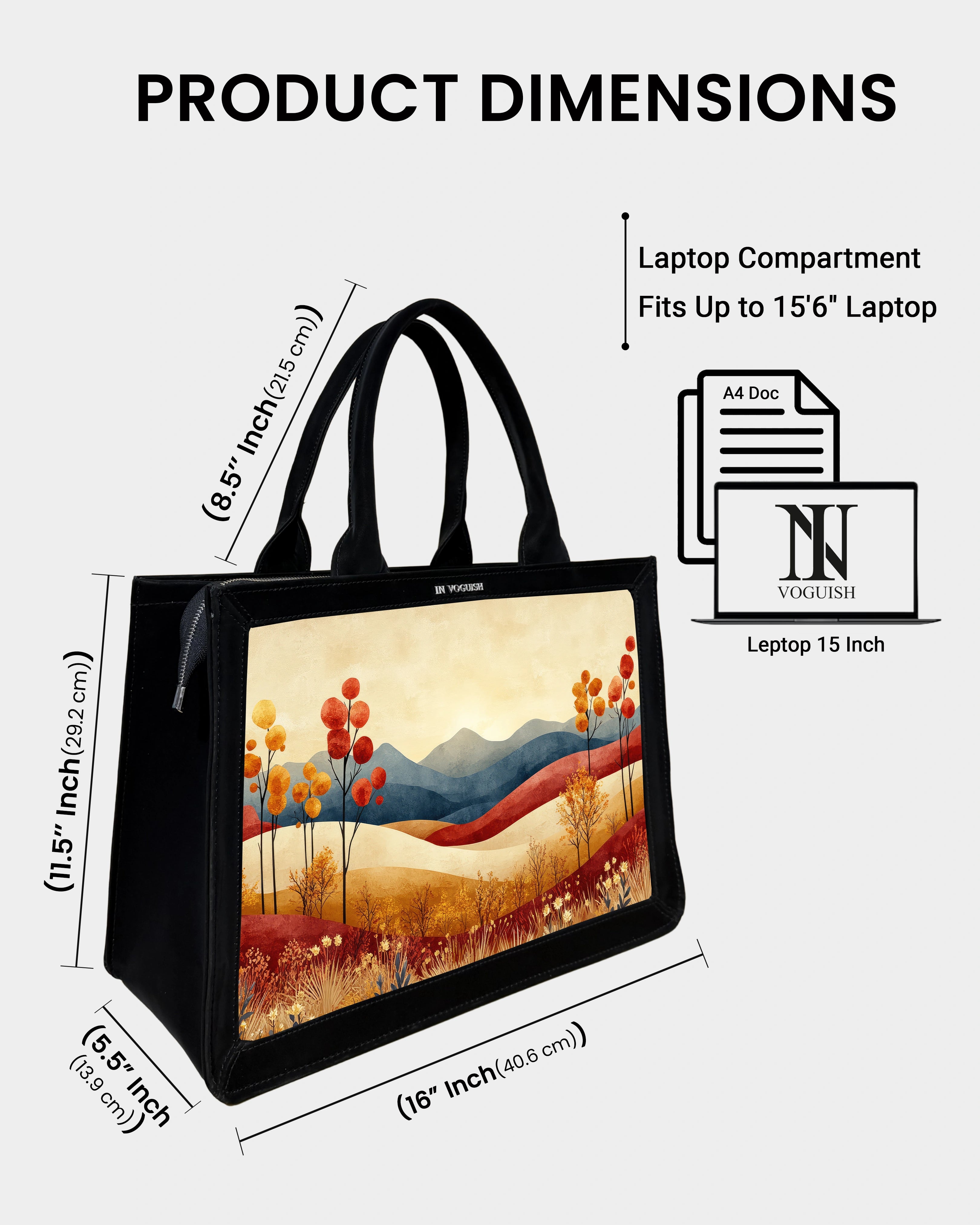 Voguish Autumn Valley Luxe Tote Bag