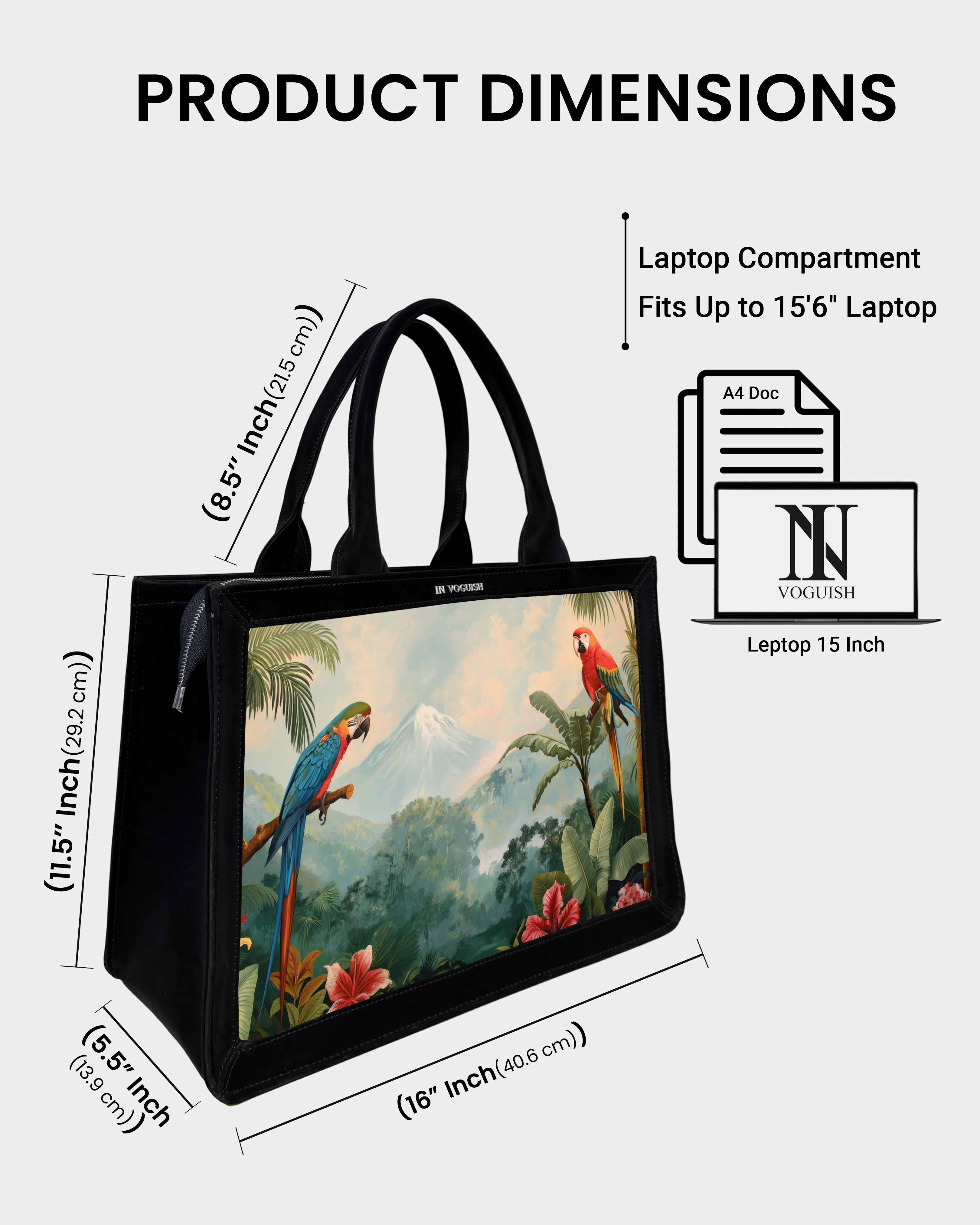 Voguish Tropical Paradise Luxe Tote Bag