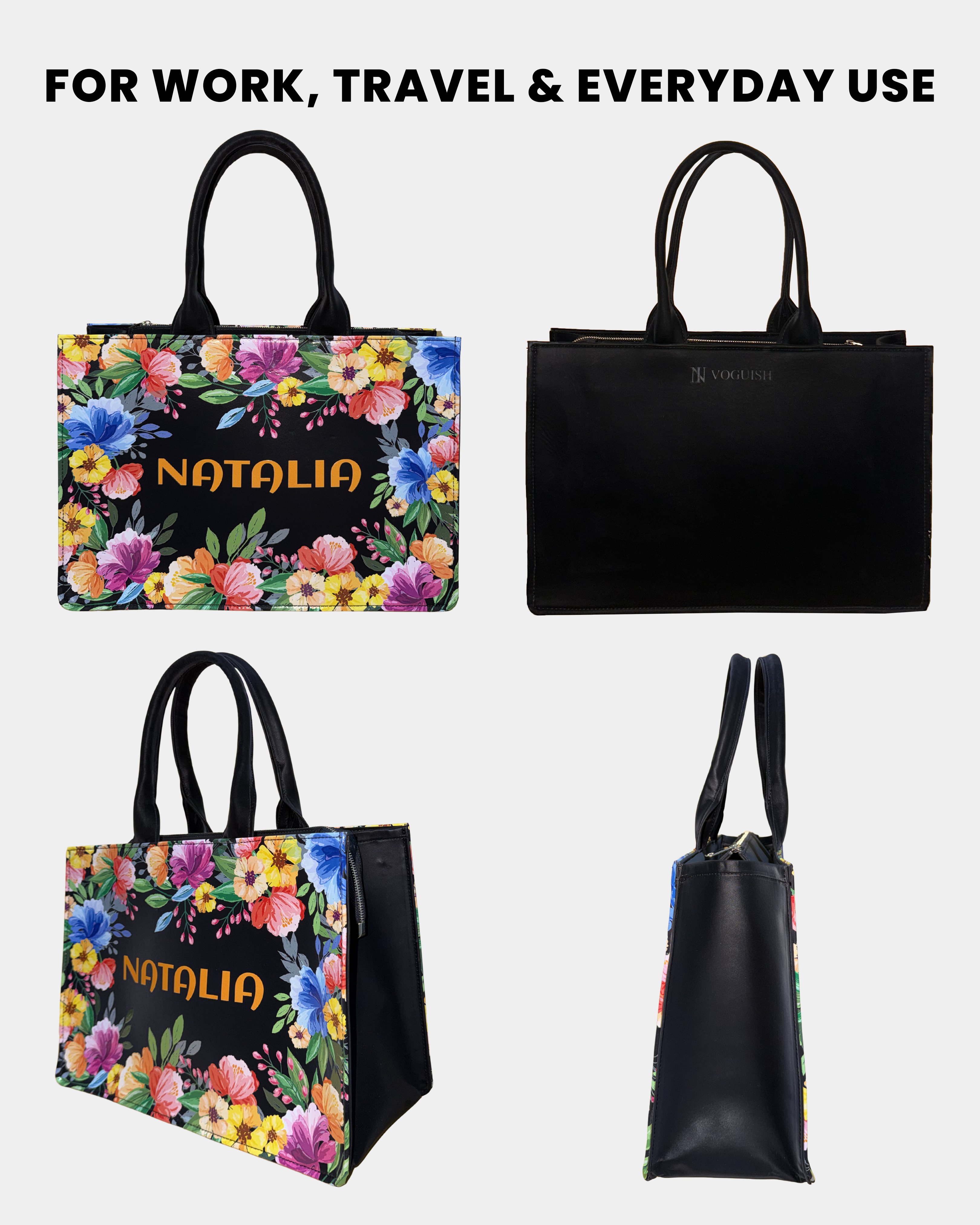 Floral Luxe Customized Tote Bag