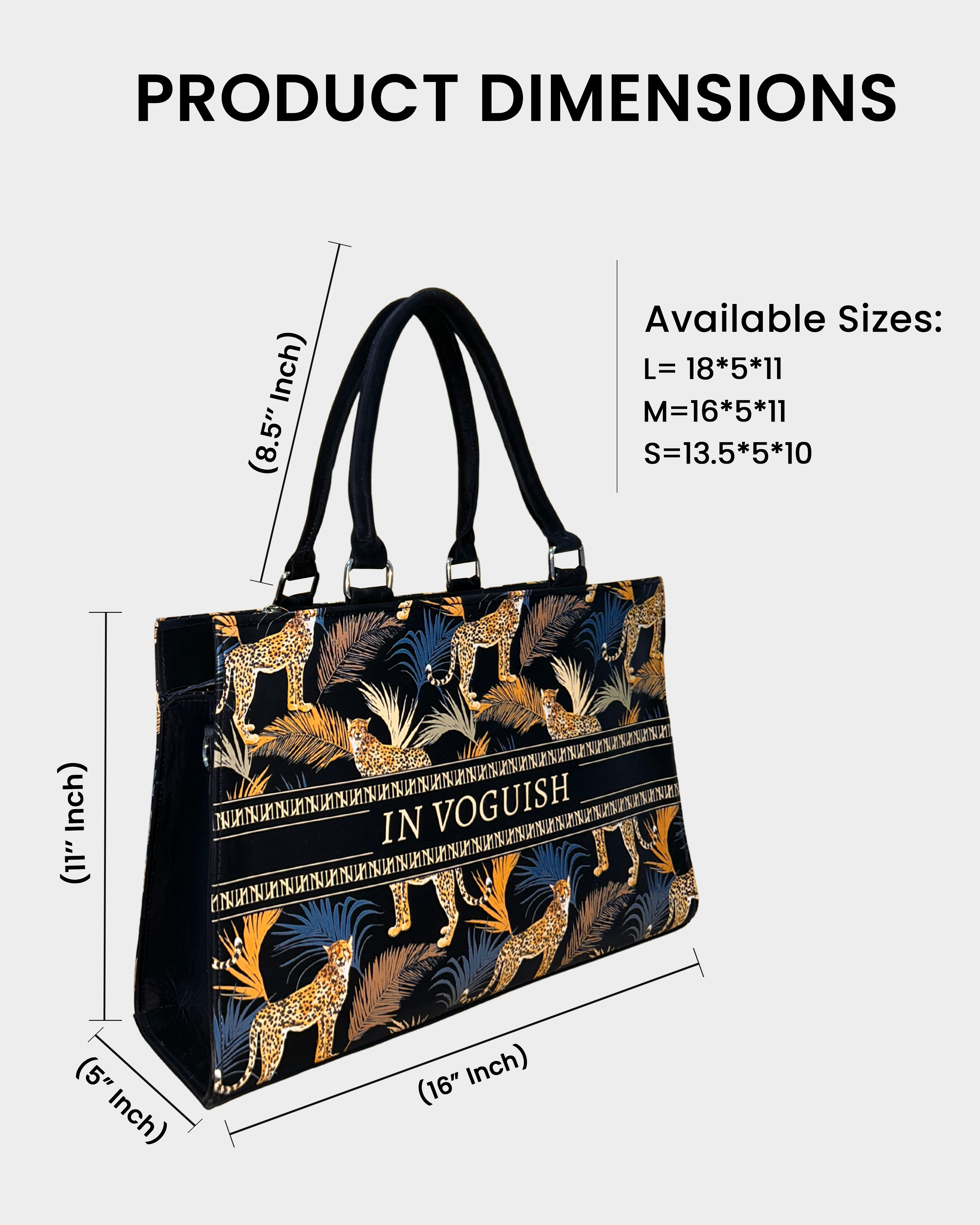 Leopard Luxe Voguish Customized Tote Bag