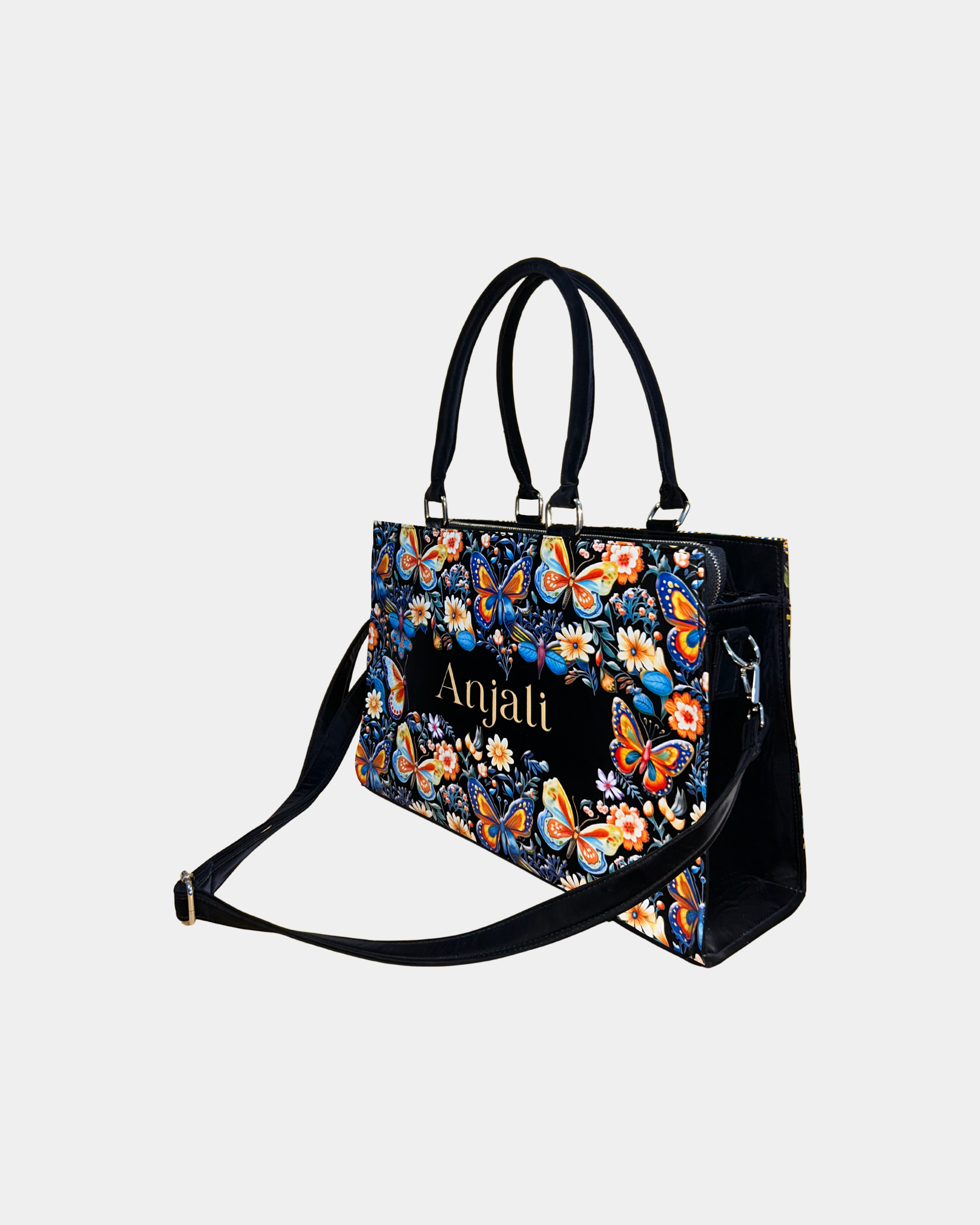 Blossom Butterflies Colorful Voguish Customized Tote Bag