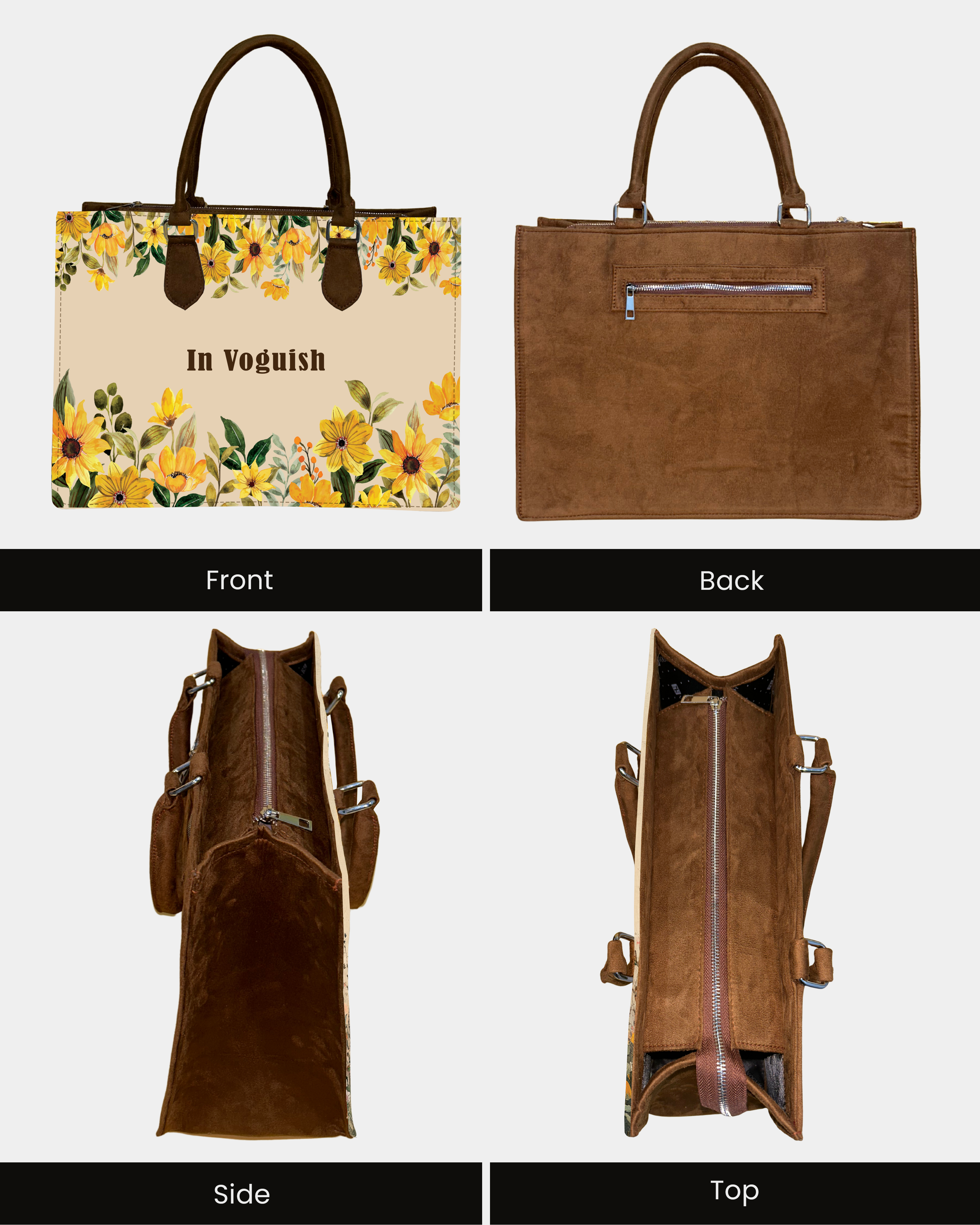 Sunlit Bloom Personalized Canvas Tote Bag