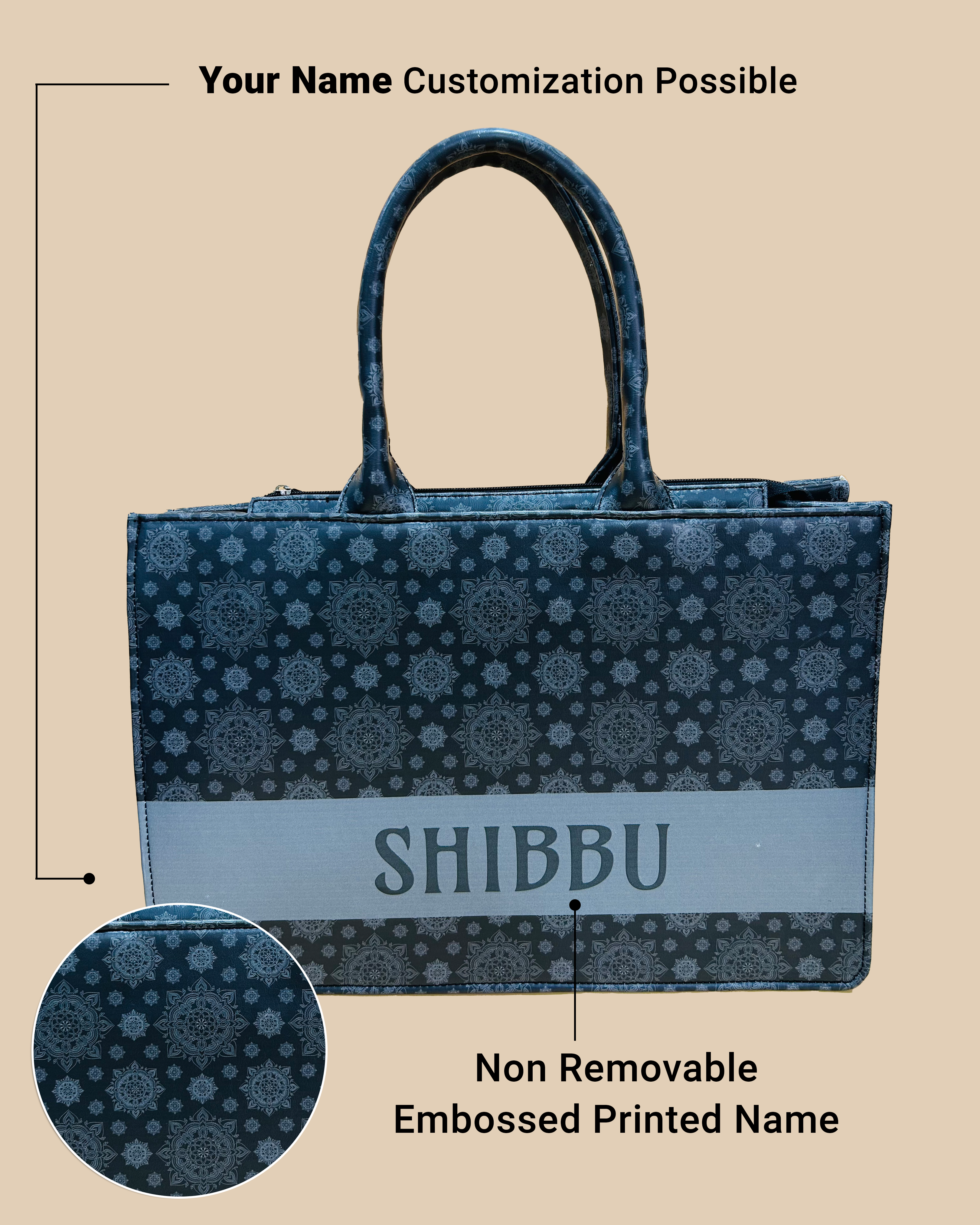 Customized Tote Bag Designed with Ornament Paisley Bandana