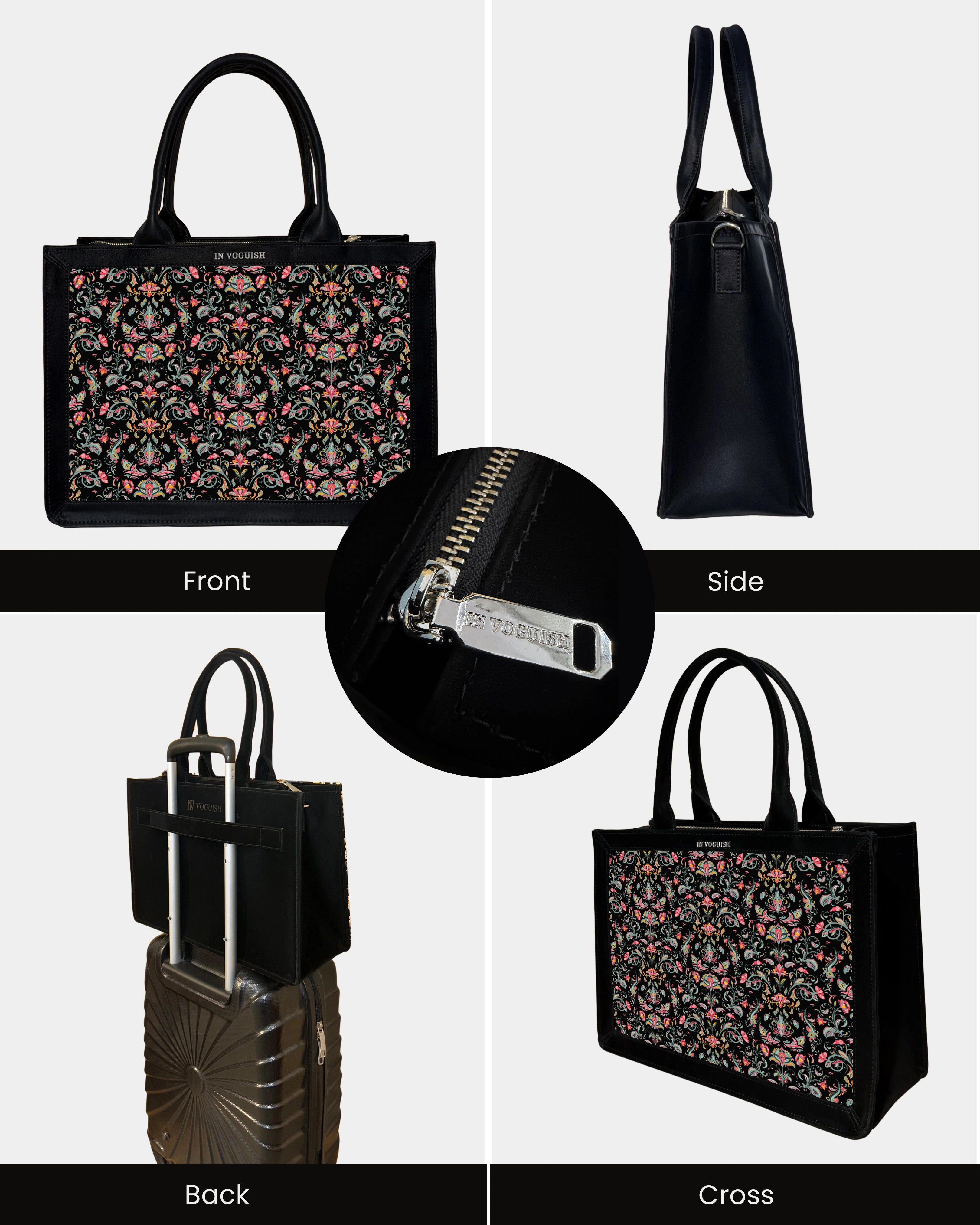 Voguish Heritage Bloom Luxe Tote Bag