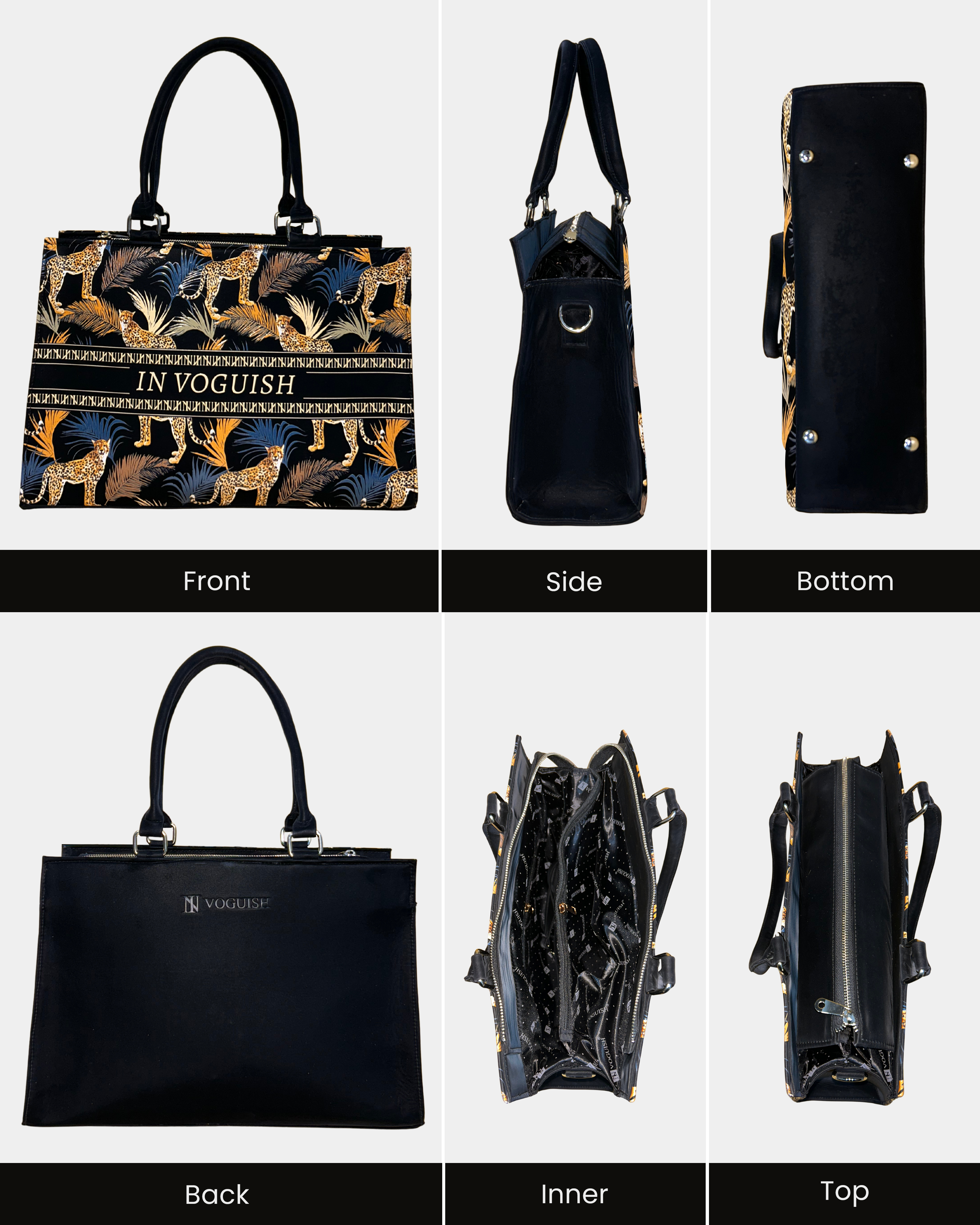 Leopard Luxe Voguish Customized Tote Bag