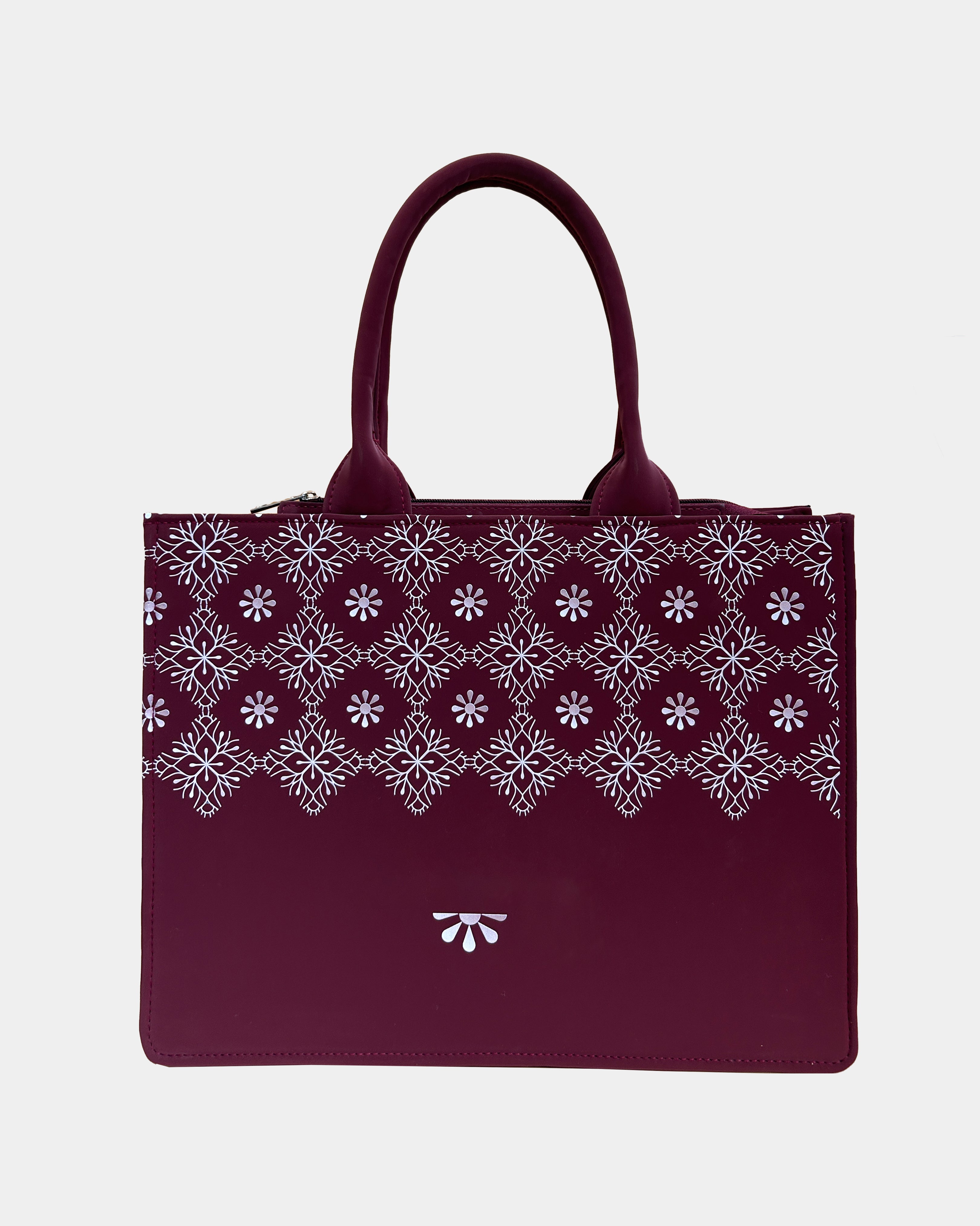 Cultural Wine Elegance Embossed Customized Tote Bag