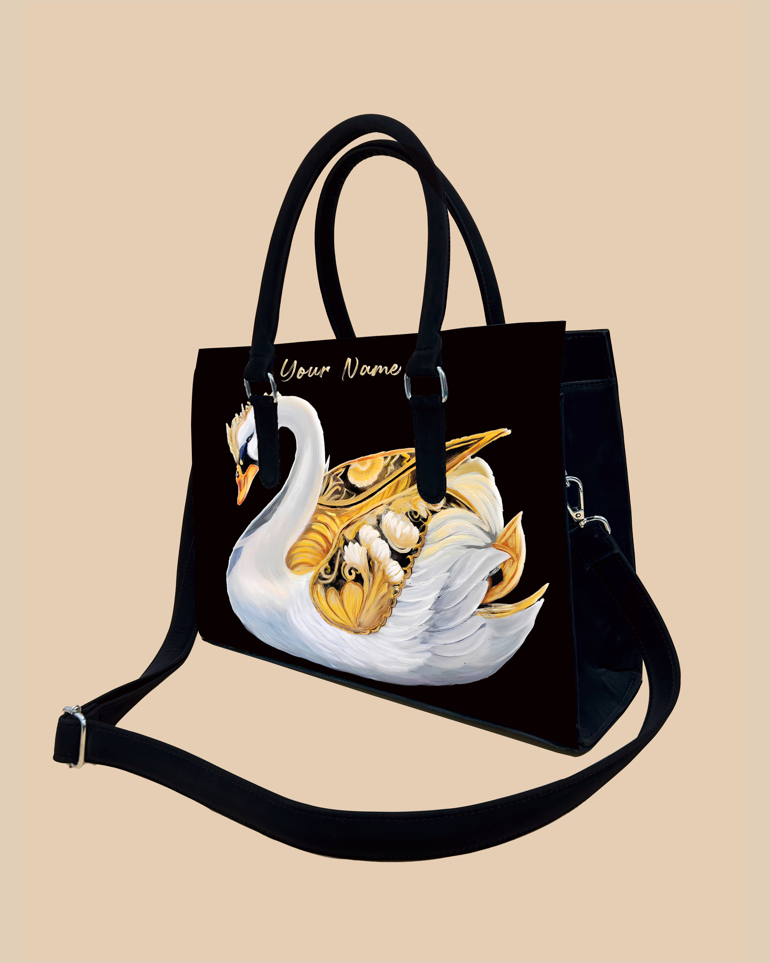 Swans Birds Designer Sling Tote