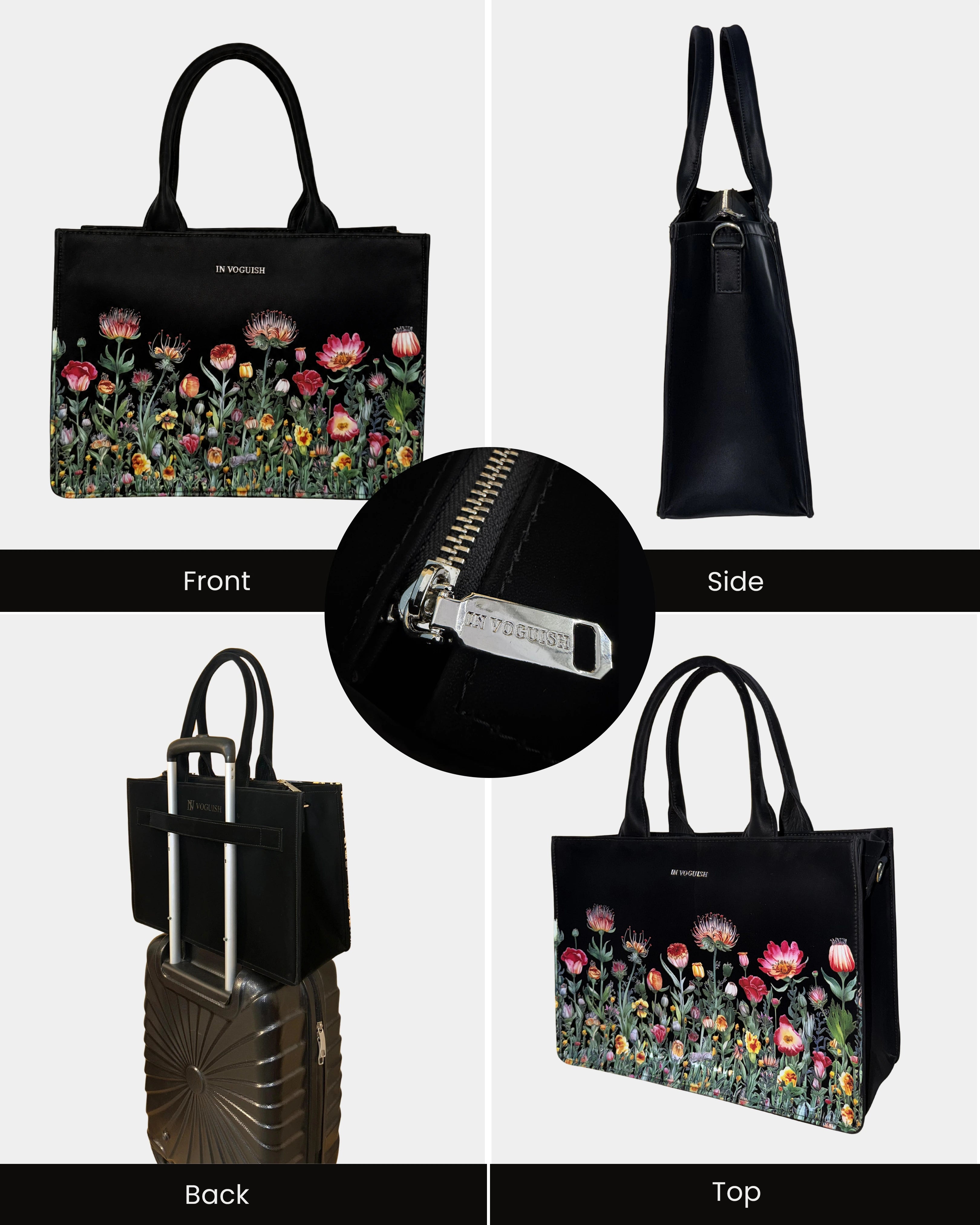 Voguish Wildflower Garden Luxe Tote Bag