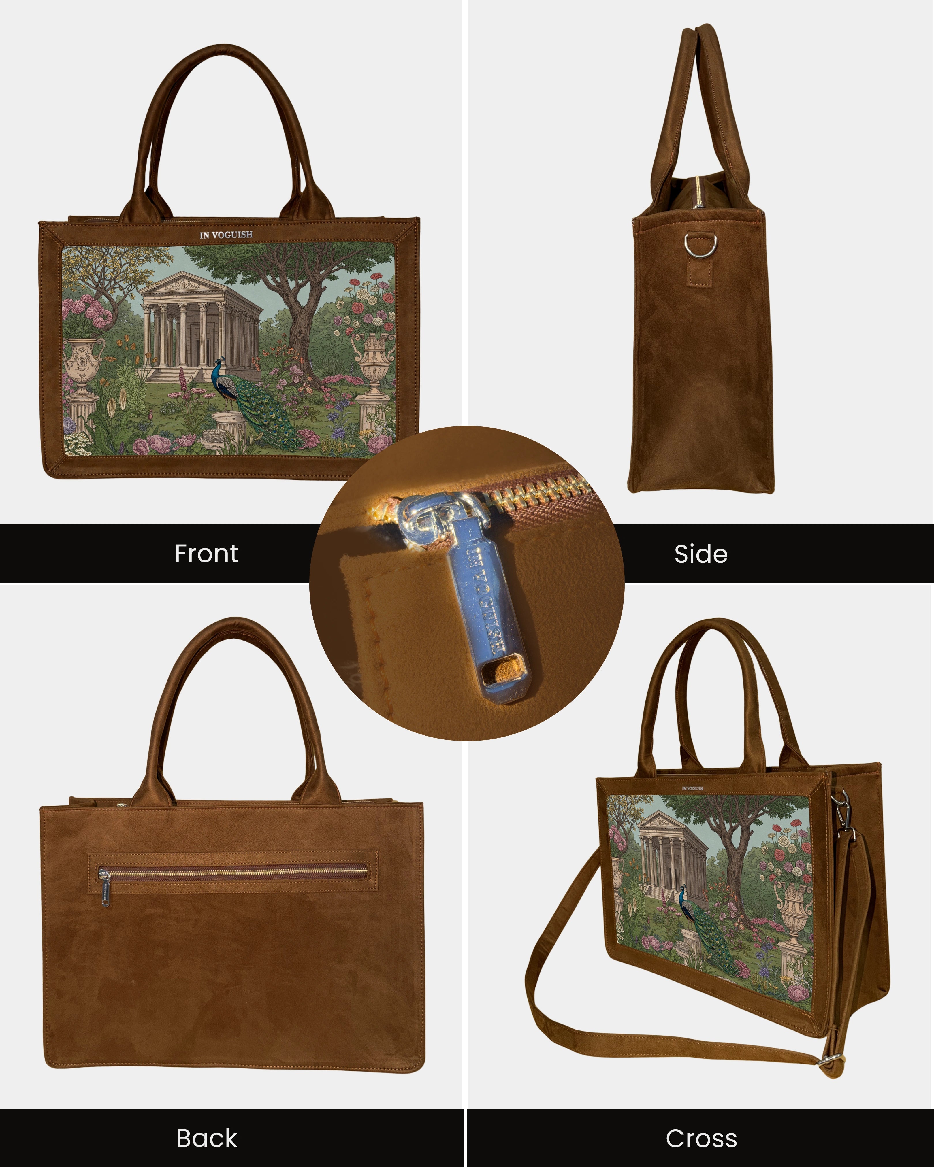 Voguish Royal Garden Luxe Tote Bag