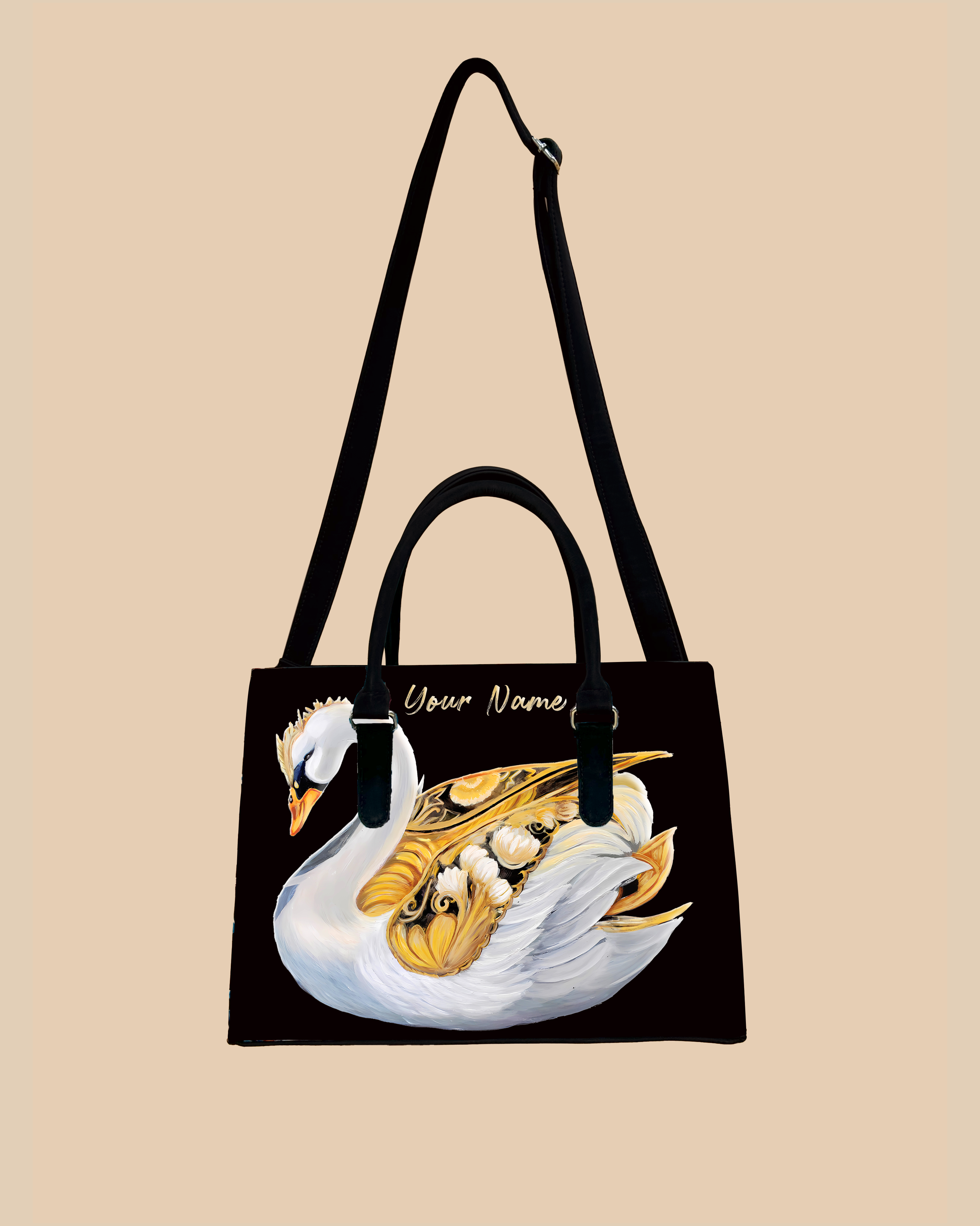Swans Birds Designer Sling Tote