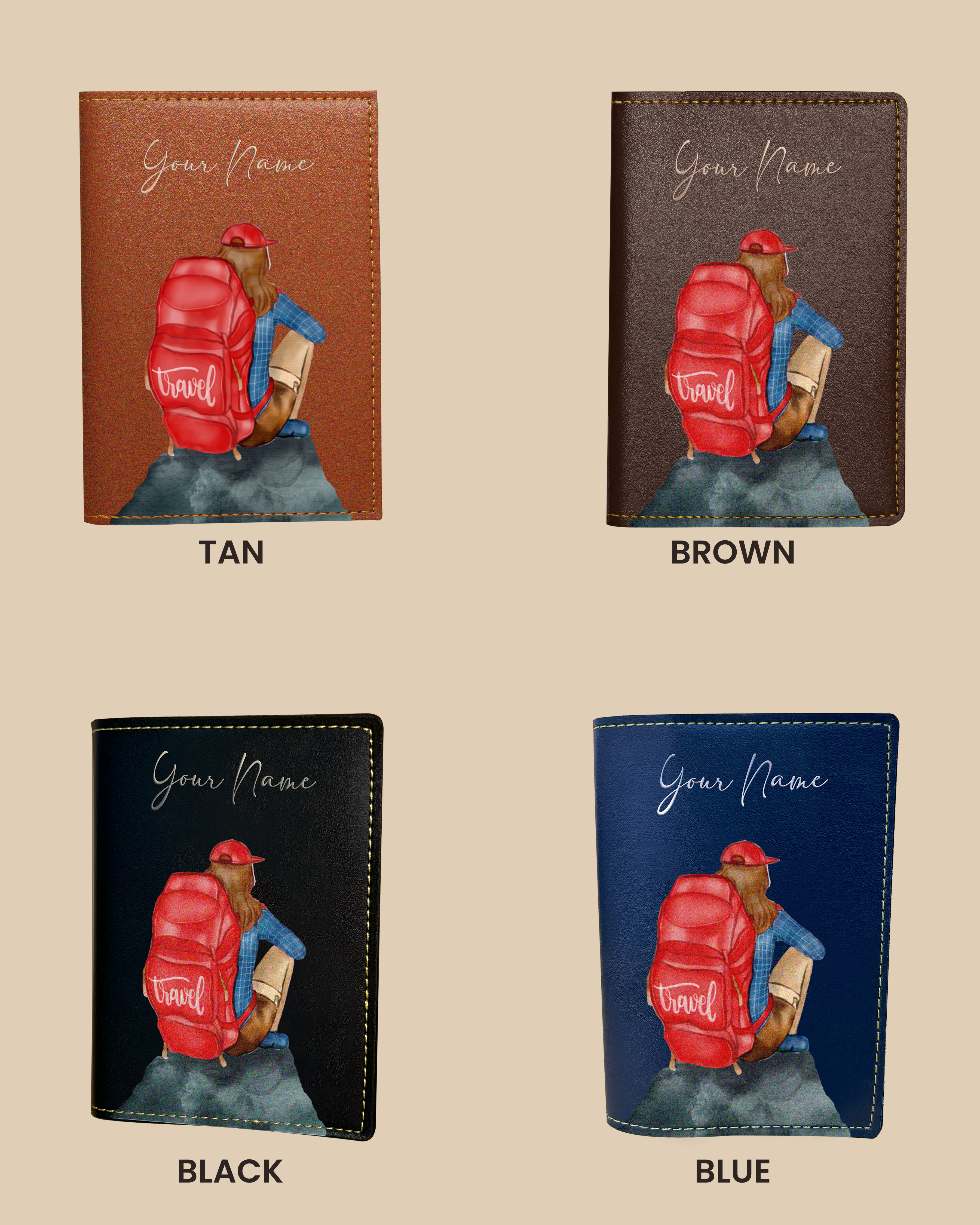 Customized Passport Cover - TRAVEL