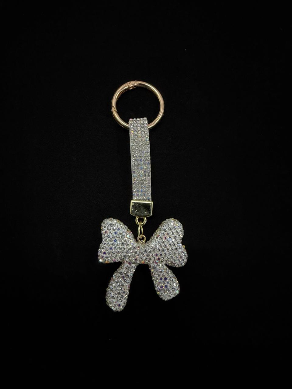 Diamond Bow Bag Charm