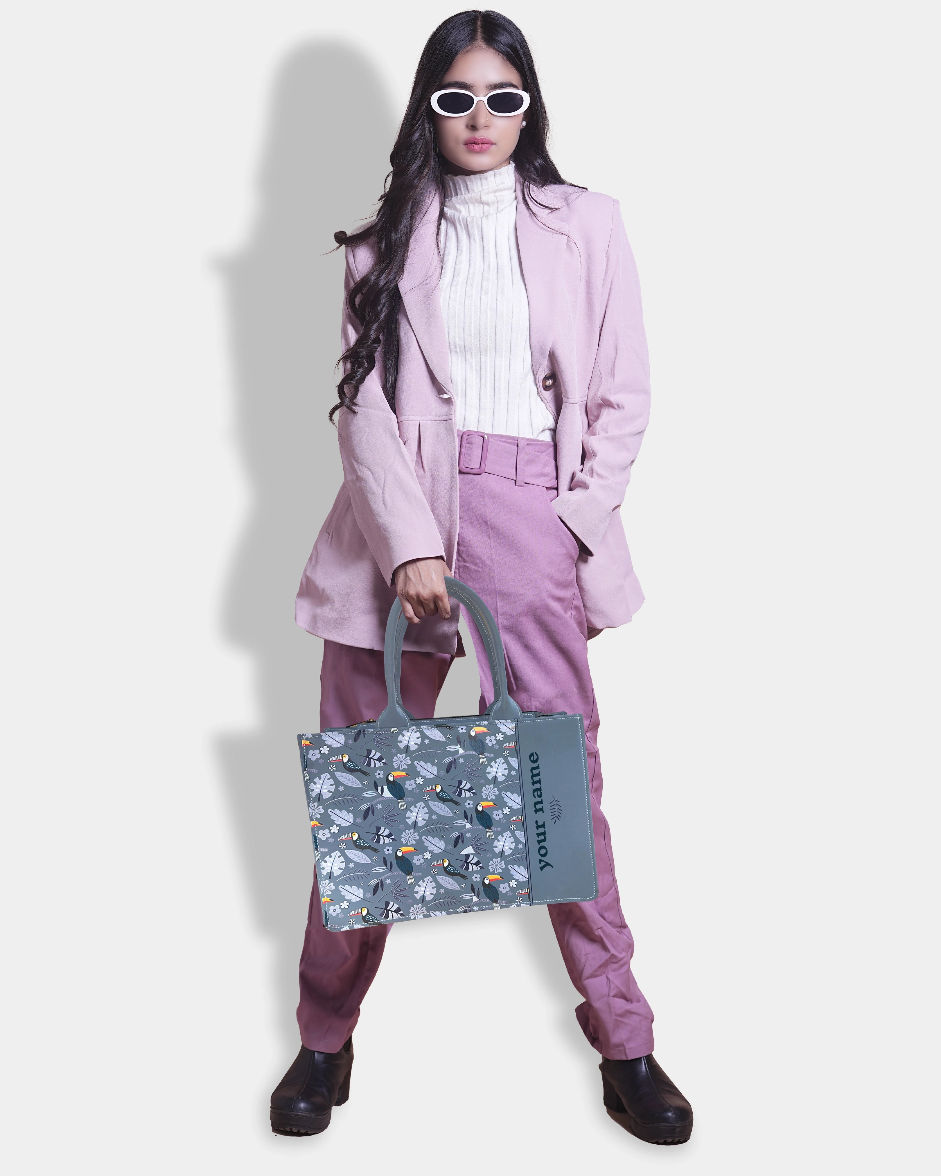 Ocean Mist Designer Embossed Customized Tote Bag