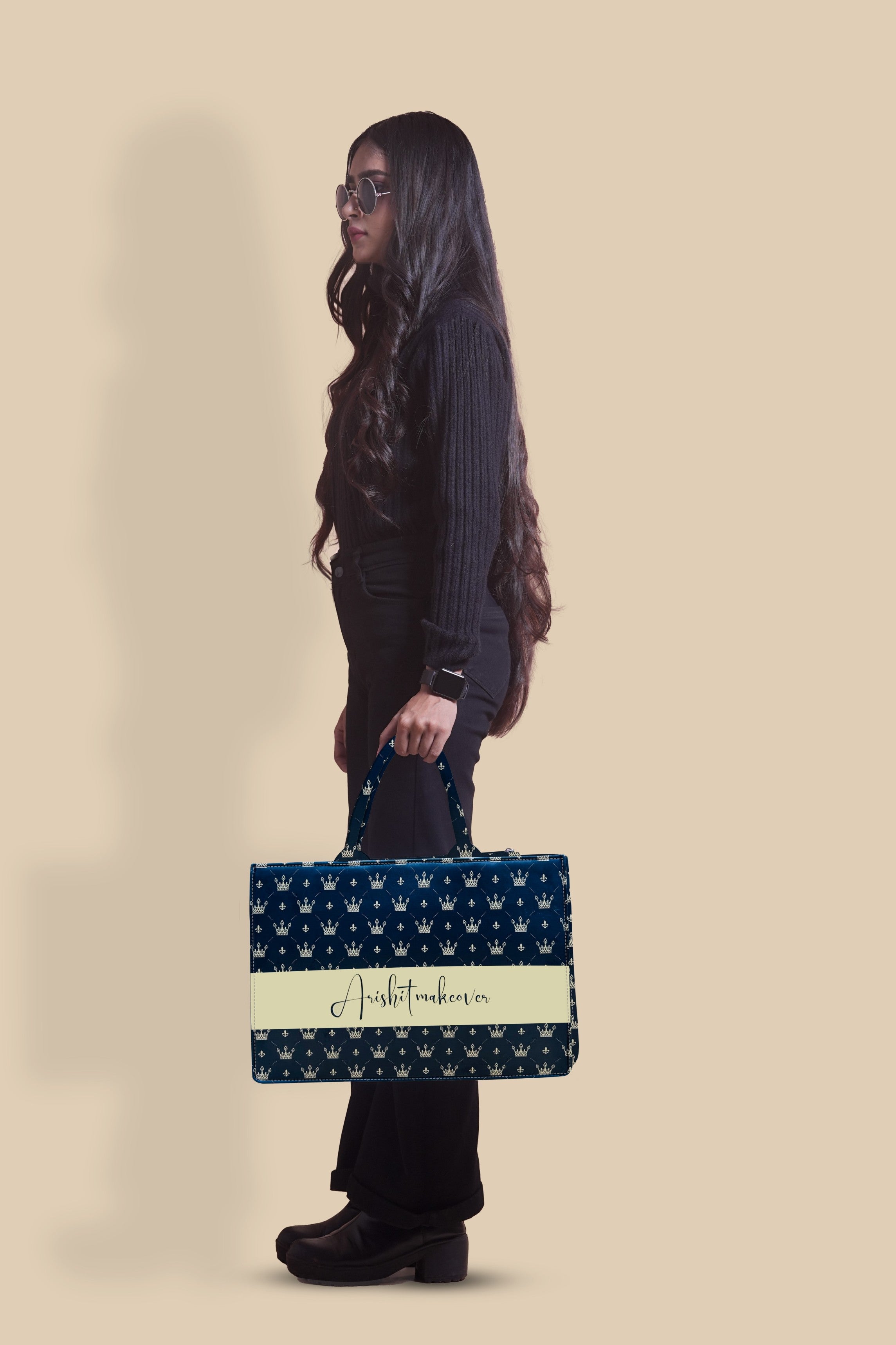 Customized Tote Bag Designed with Baby Prince Crown