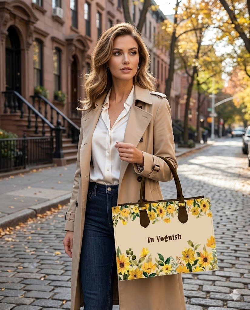 Sunlit Bloom Personalized Canvas Tote Bag