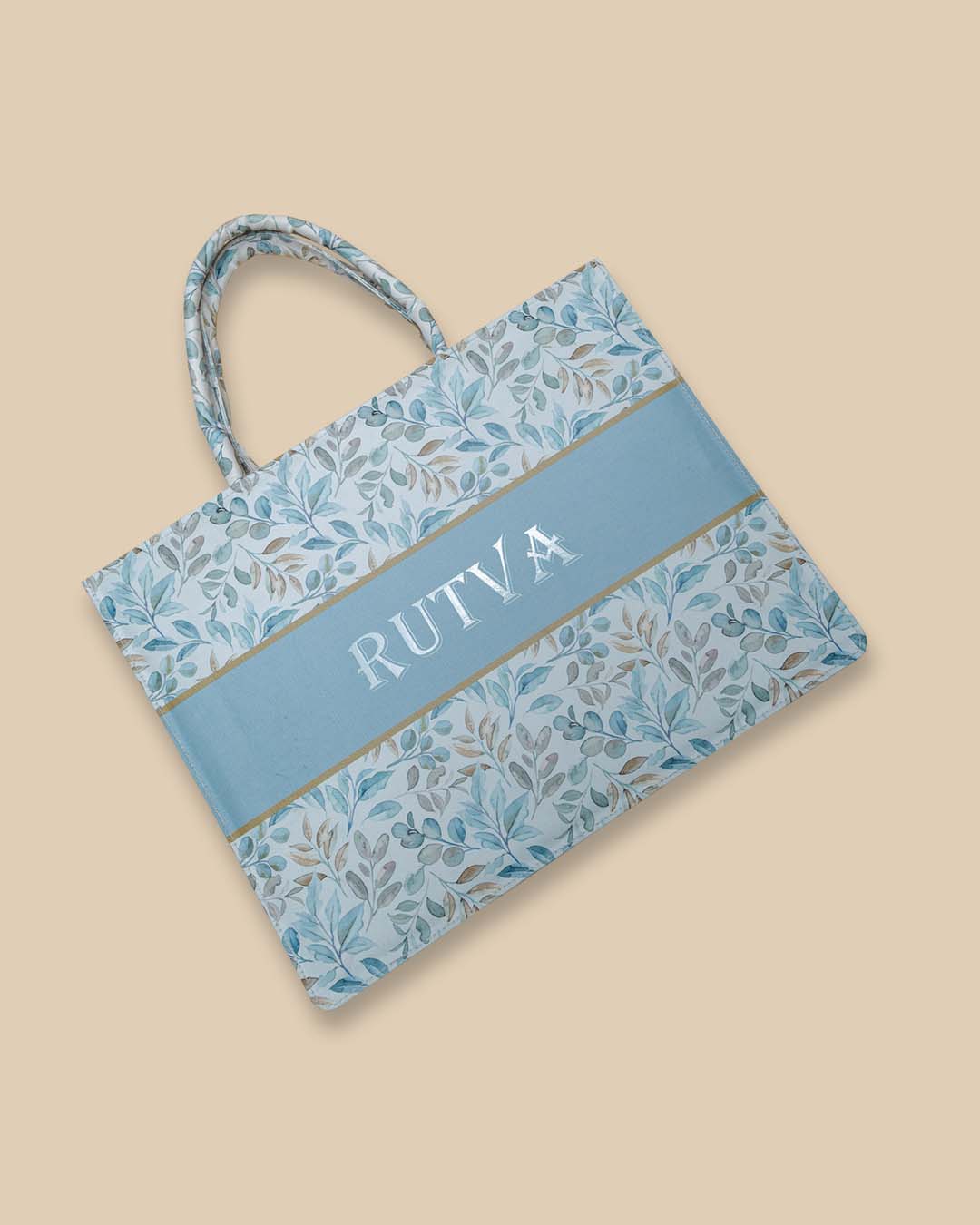Leaf Pattern Personalized Tote Bag
