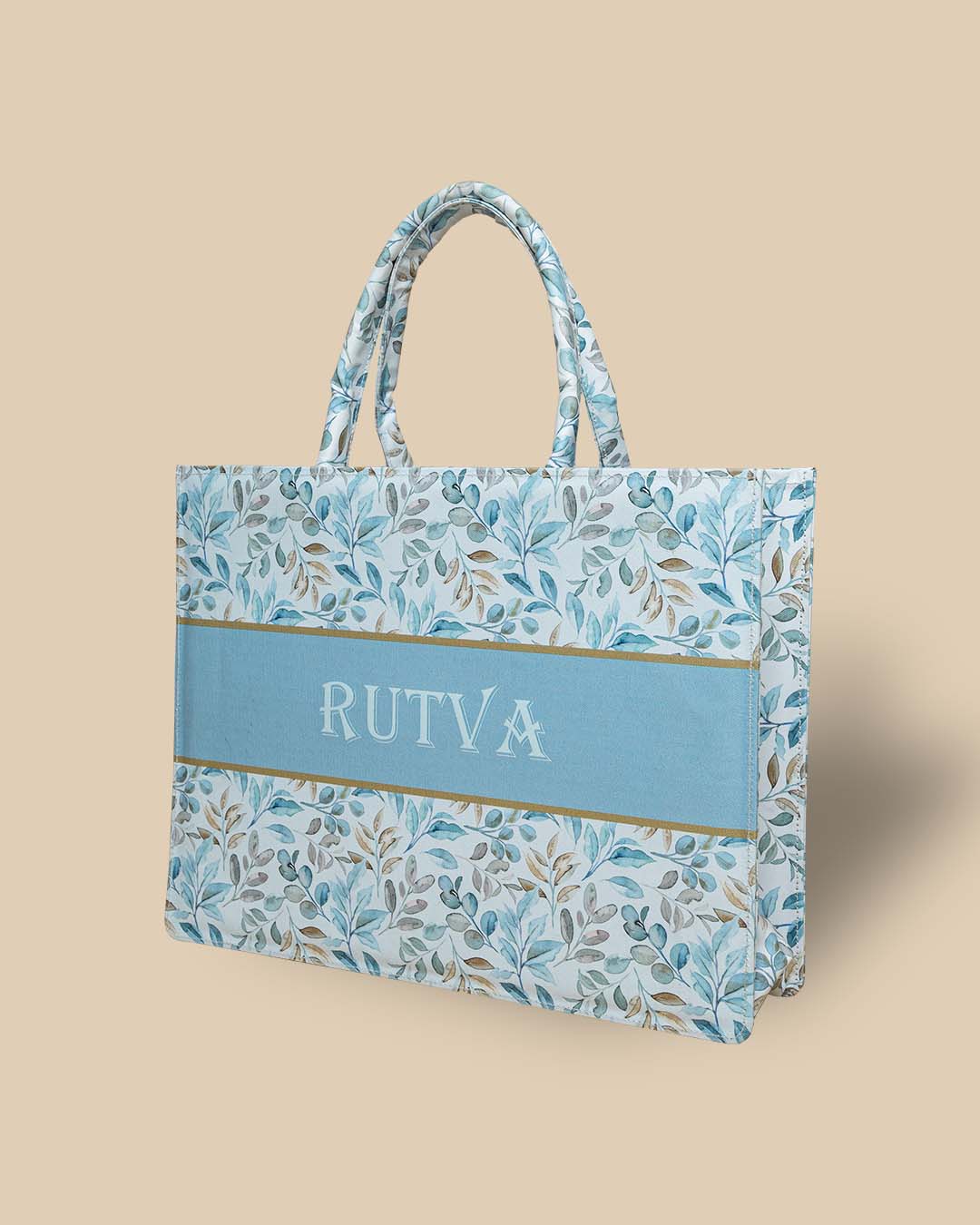 Leaf Pattern Personalized Tote Bag