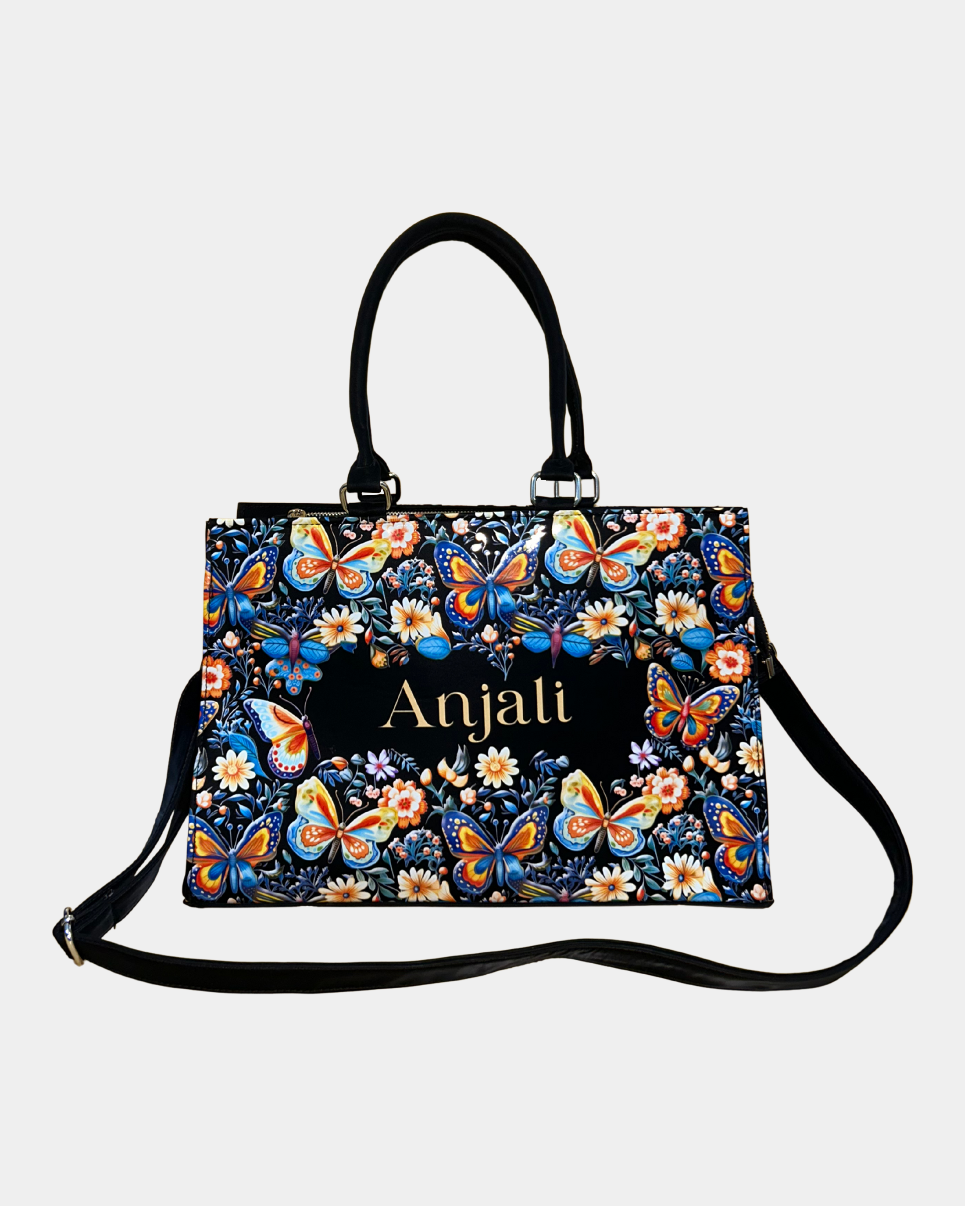 Blossom Butterflies Colorful Voguish Customized Tote Bag