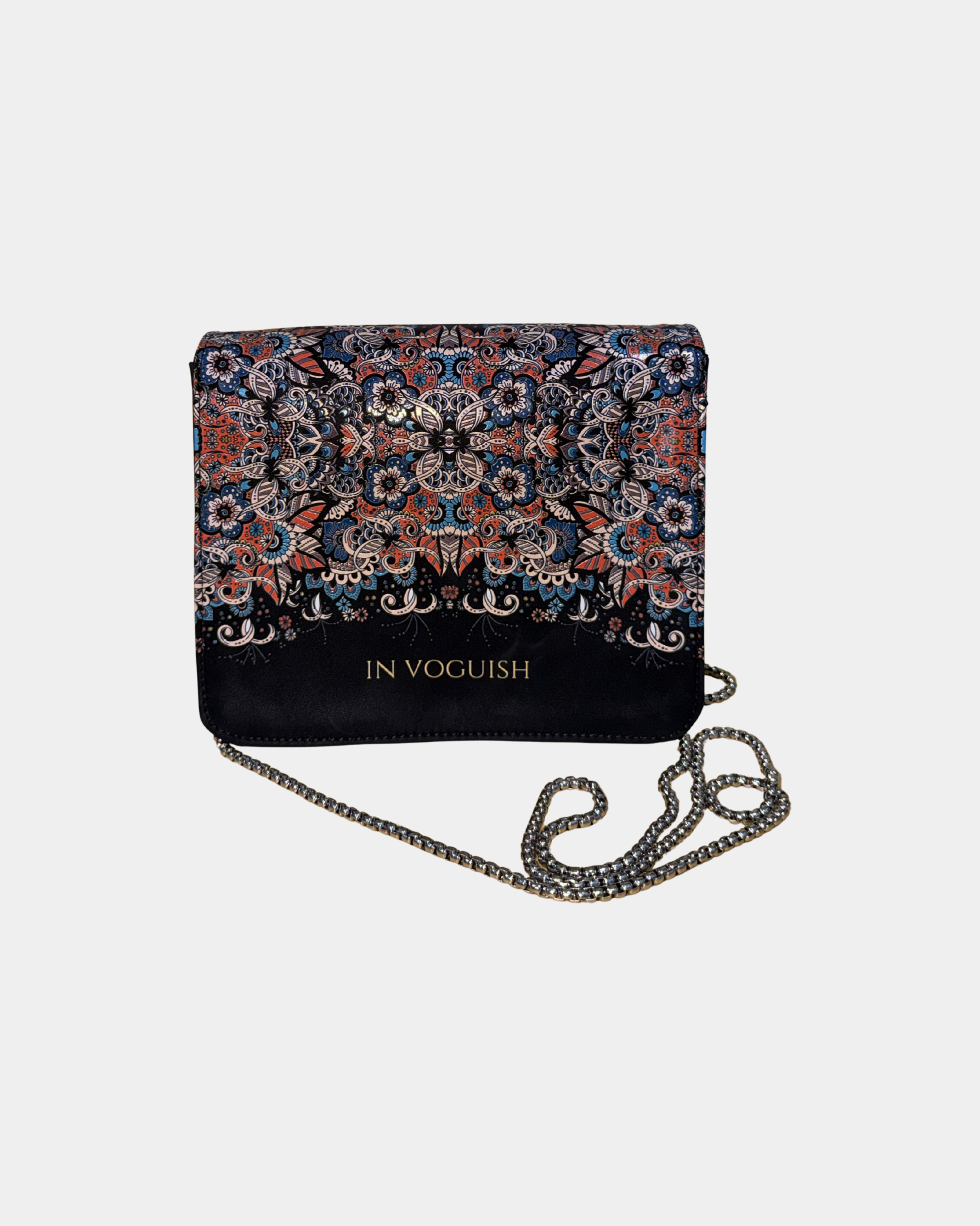 Premium Edition | IN VOGUISH SwitchStyle Customized Sling Bag – Interchangeable Flap | Z Black 3D Embossed Design