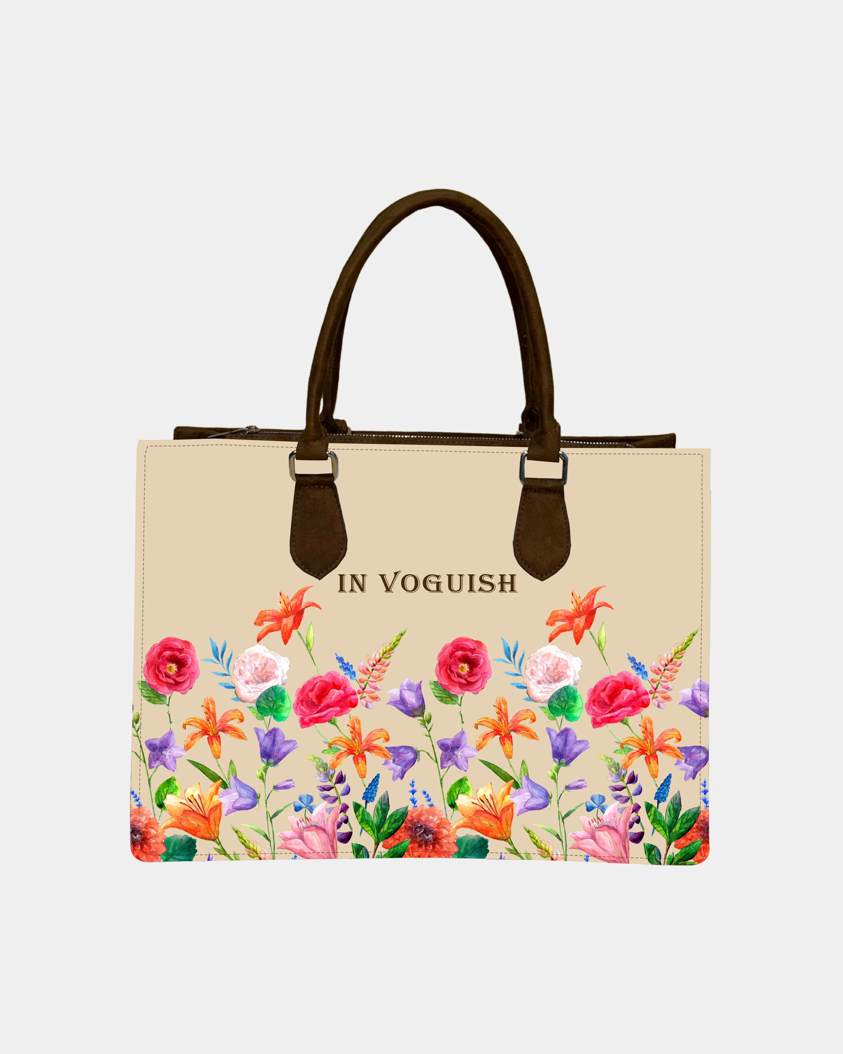 Blossom Boulevard Personalized Canvas Tote Bag