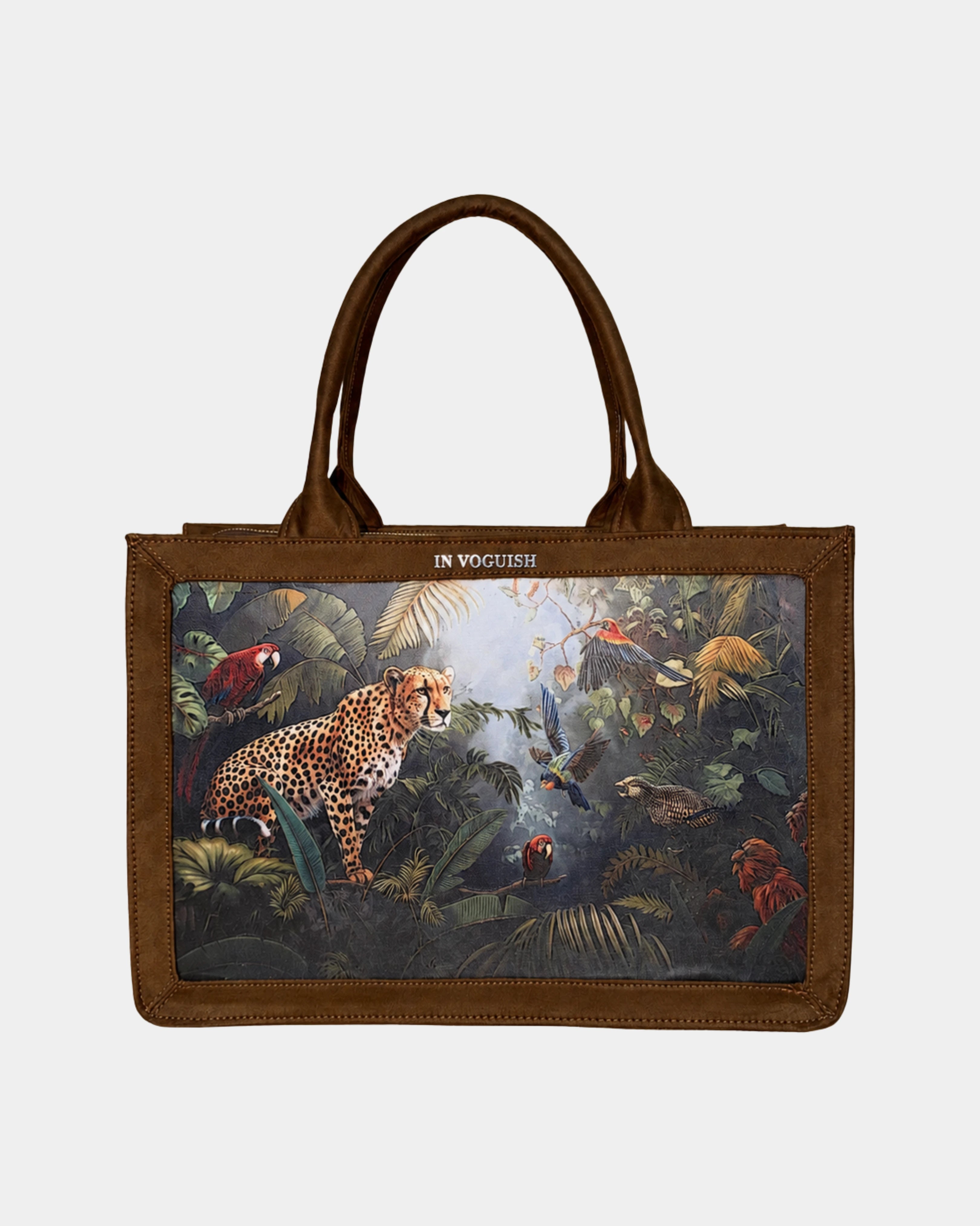 Jungle Empress Canvas Tote Bag for Women