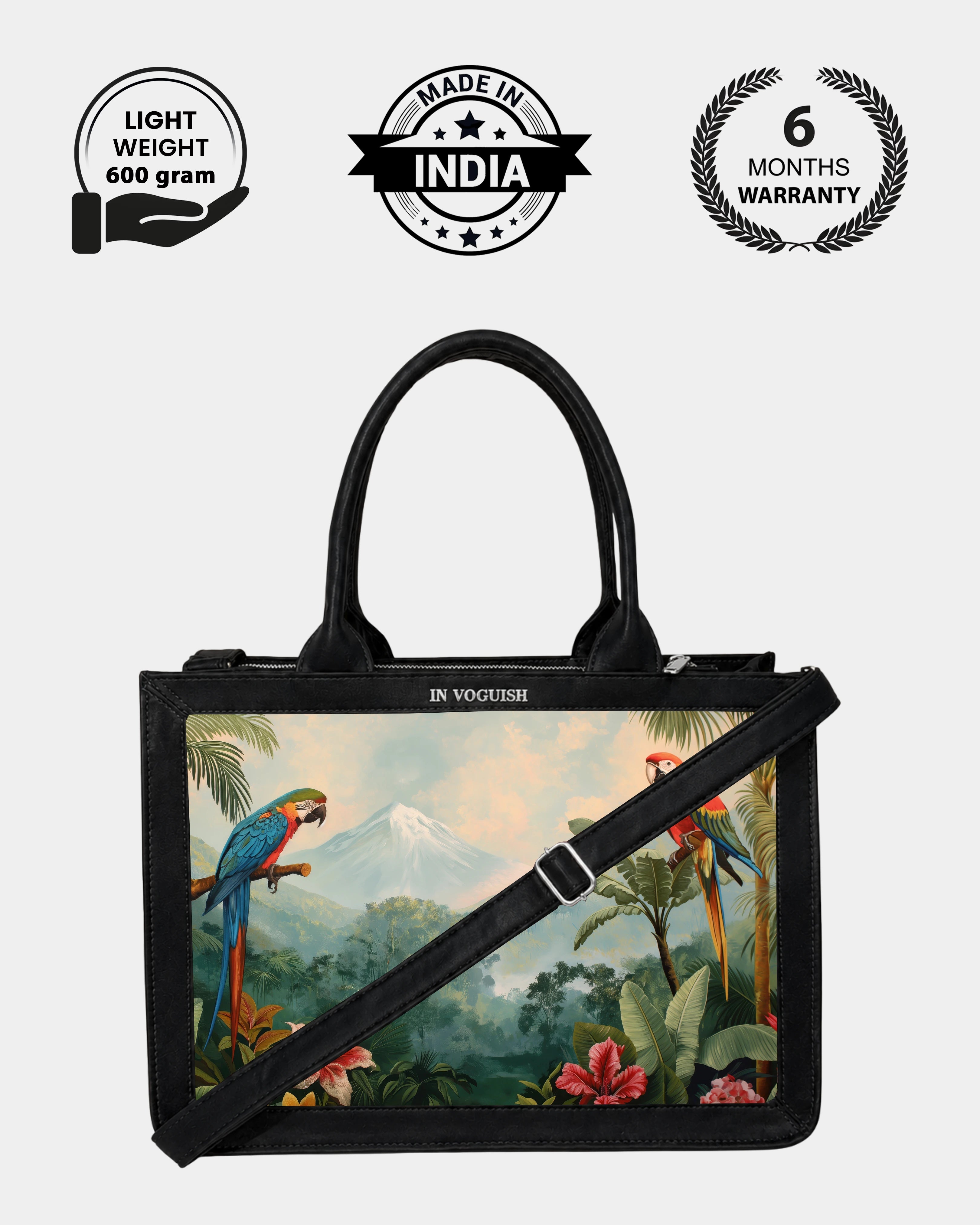 Voguish Tropical Paradise Luxe Tote Bag