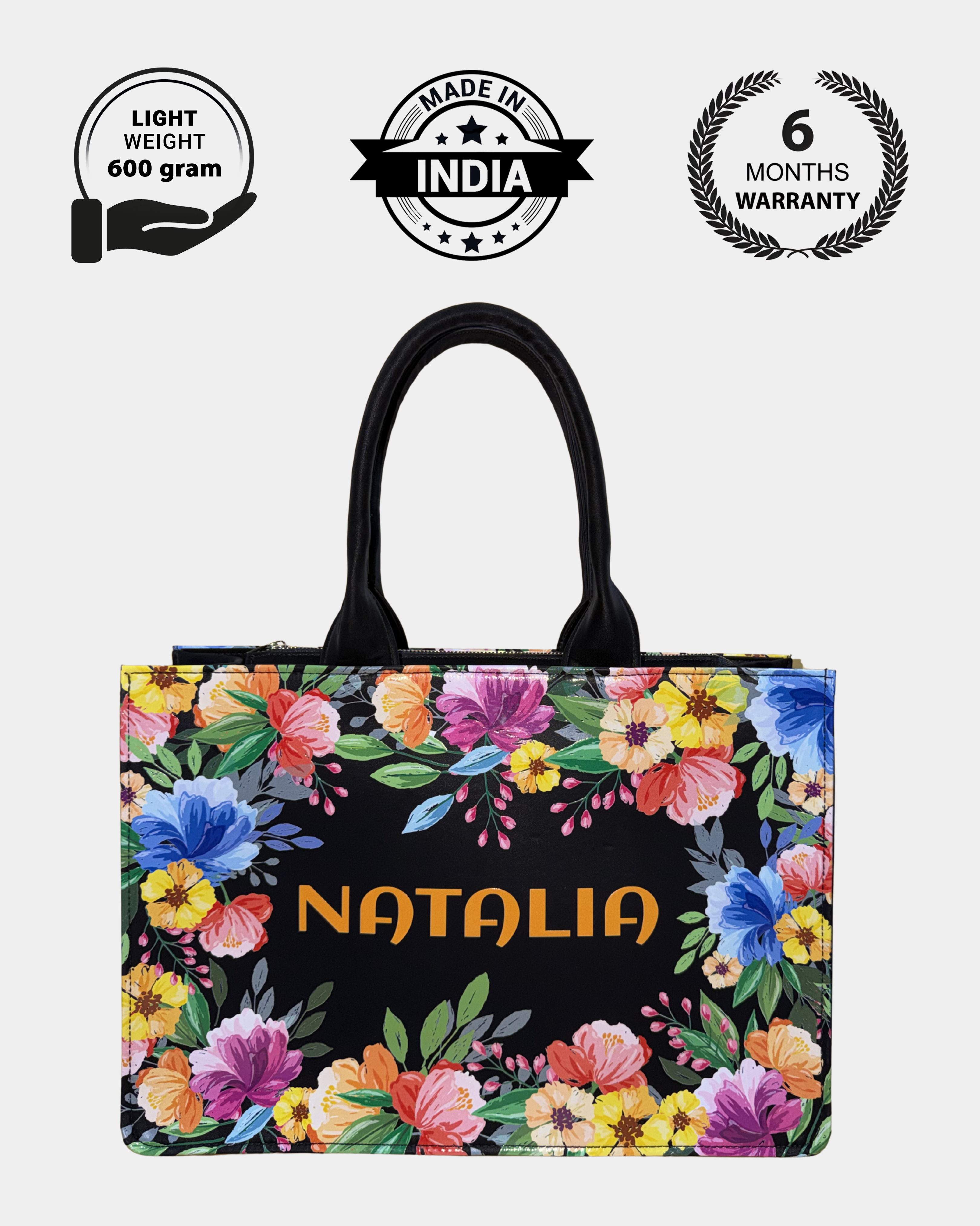 Floral Luxe Customized Tote Bag