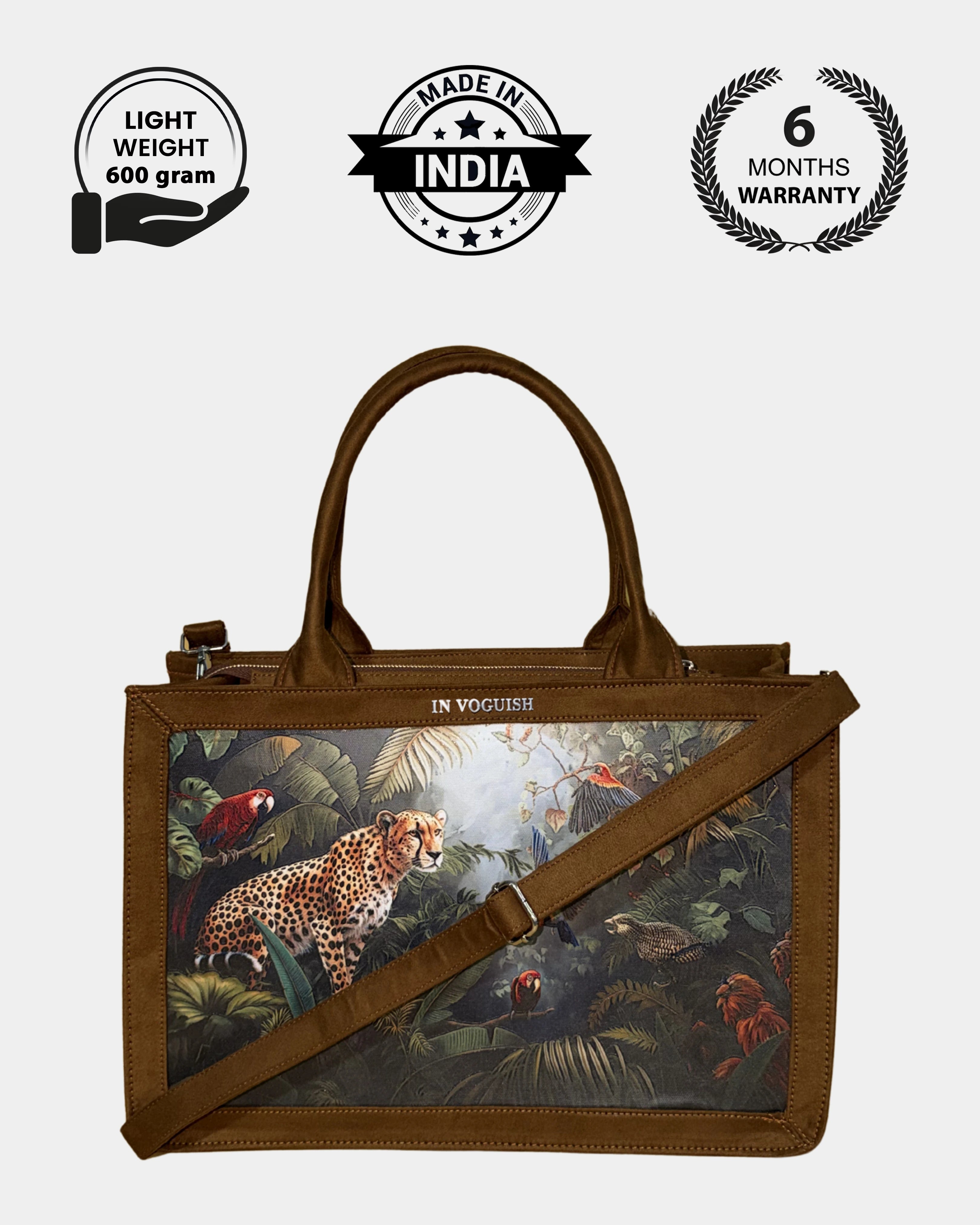 Jungle Empress Canvas Tote Bag for Women