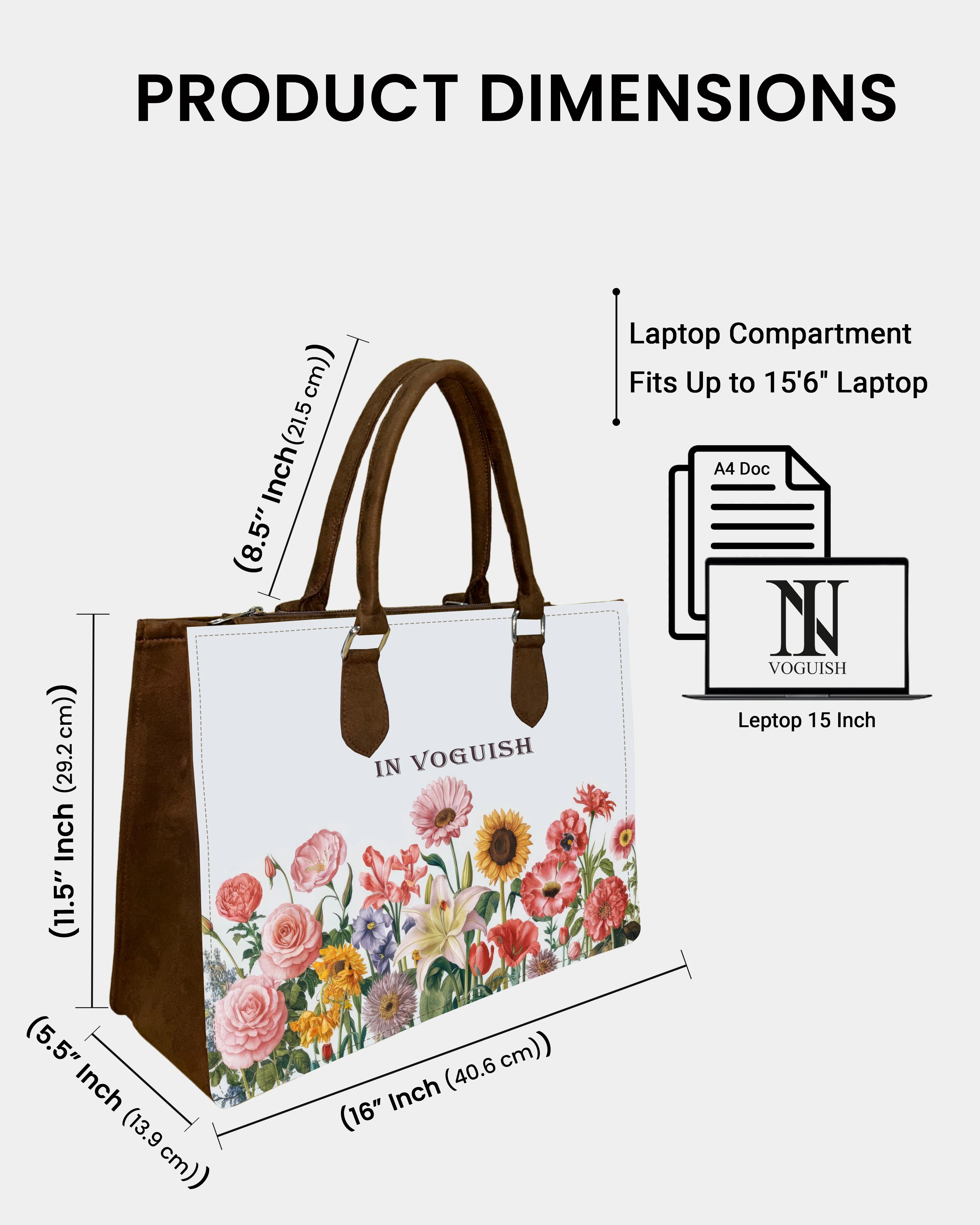 Blooming Garden Personalized Canvas Tote Bag